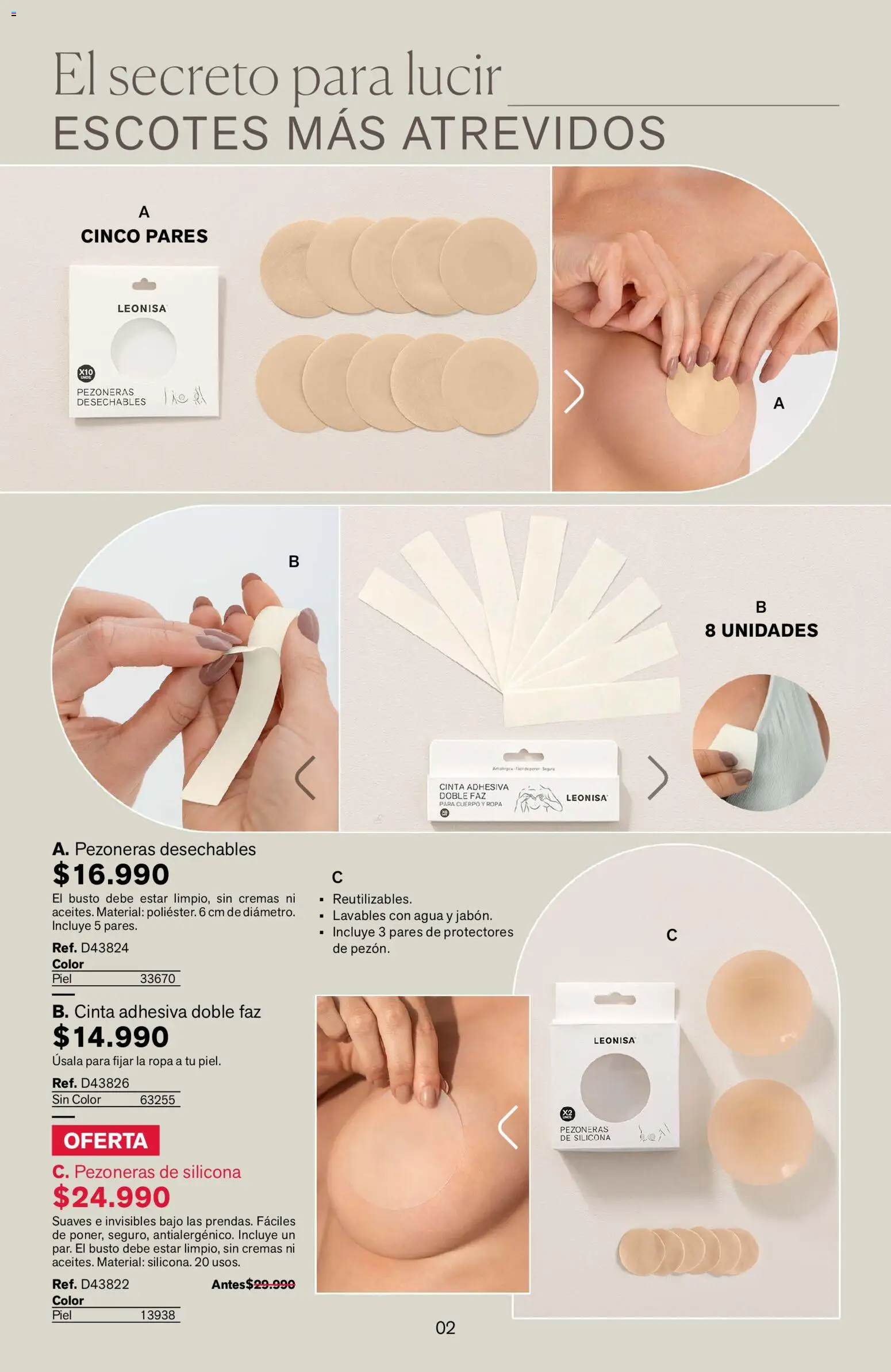Leonisa revista - valida desde el 27.04.2026 | Página: 2 | Productos: Agua, Cinta, Ropa