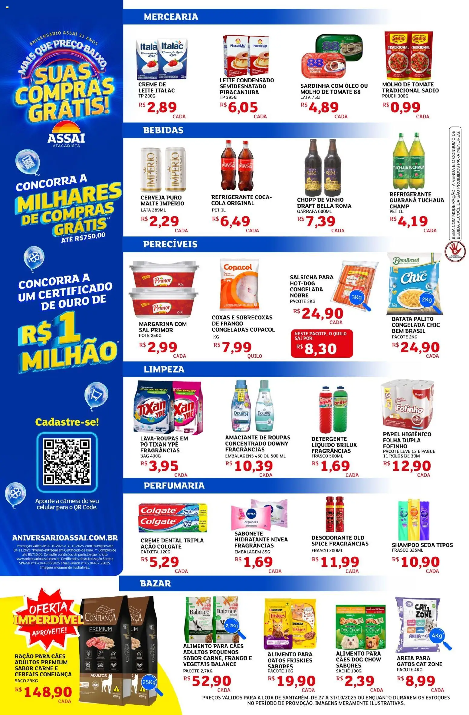 Assaí Atacadista Folheto - válido de 27.10.2025 | Página: 2 | Produtos: Shampoo, Desodorante, Bebida, Batata