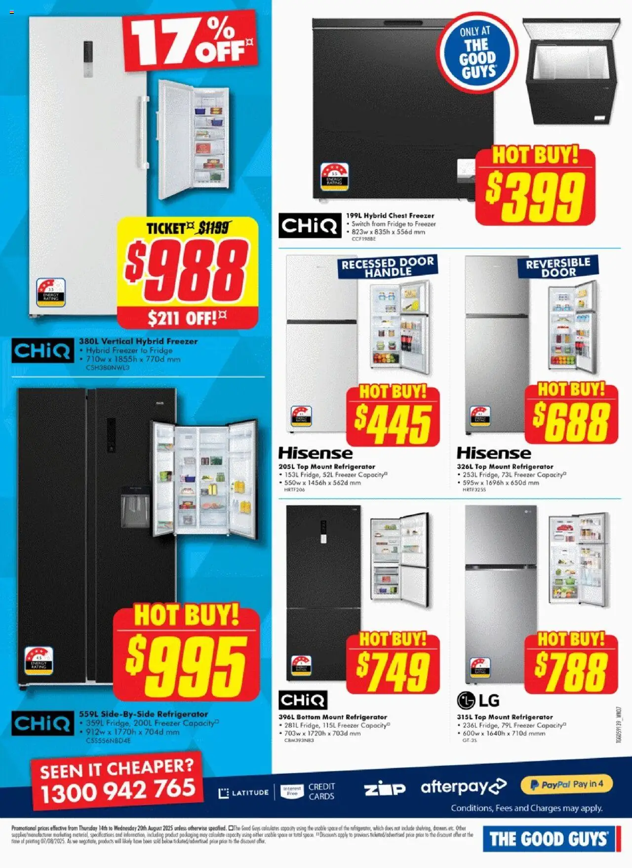 The Good Guys catalogue - valid from 13.08.2025 | Page: 2 | Products: Door, Fridge, Freezer, Refrigerator