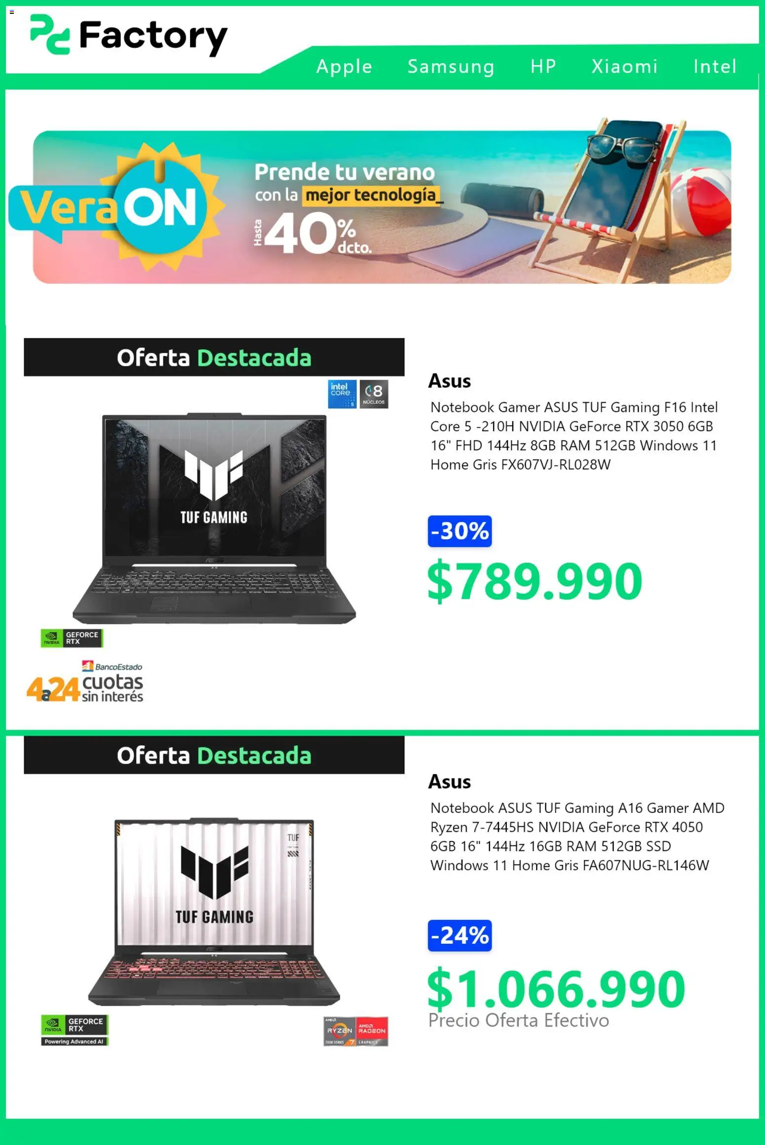PC Factory ofertas  │ válido desde el 07.01.2026 | Página: 2 | Productos: Notebook