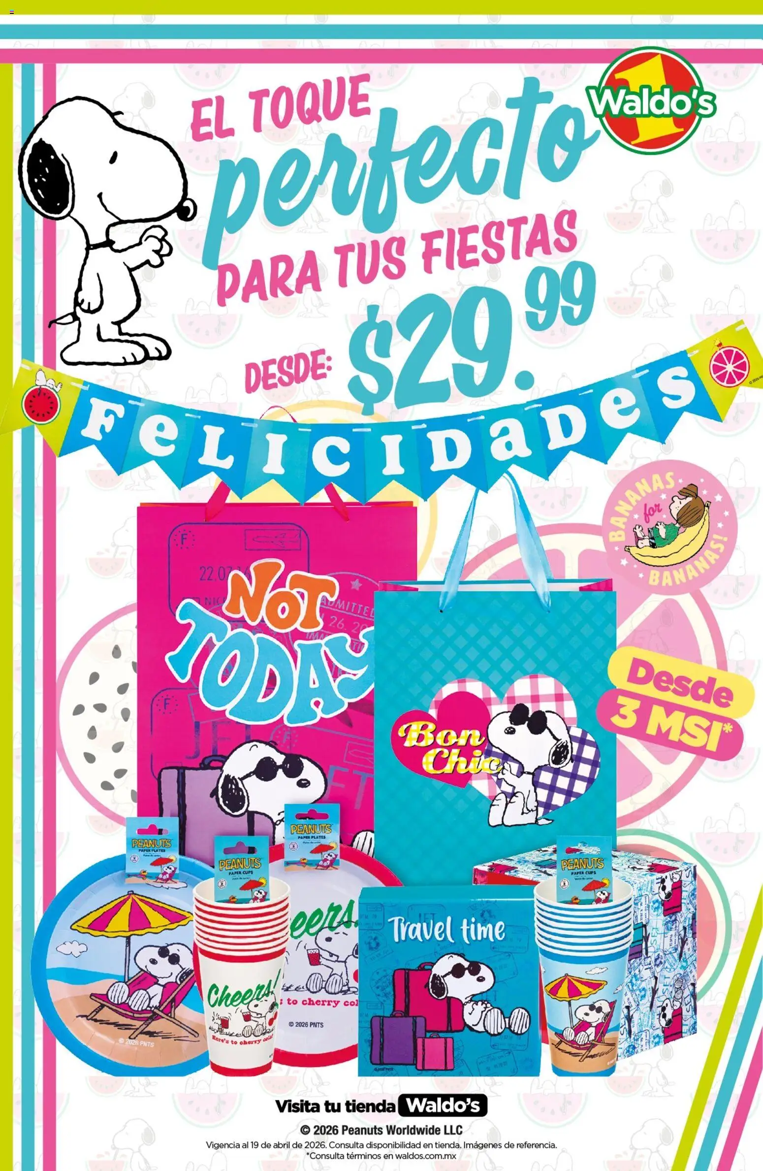 Nuevas ofertas de Waldo's válidas en toda la República Mexicana desde el 04.03.2026. ¡Encuentra las mejores ofertas en Waldo's catálogo Peanuts! | Página: 4 | Productos: Col