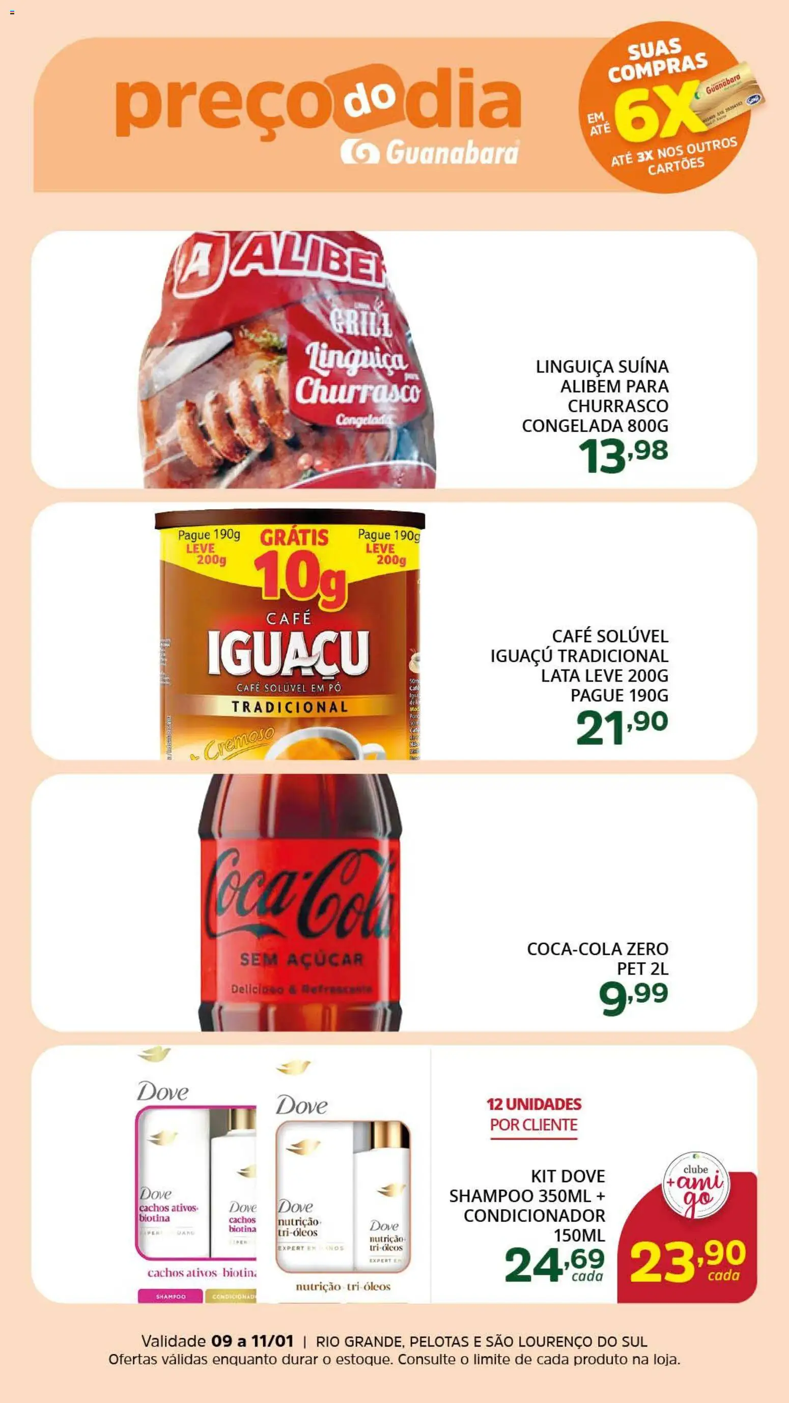 Supermercado Guanabara Folheto - válido de 09.01.2026 | Página: 2 | Produtos: Grill, Condicionador, Açúcar, Dove