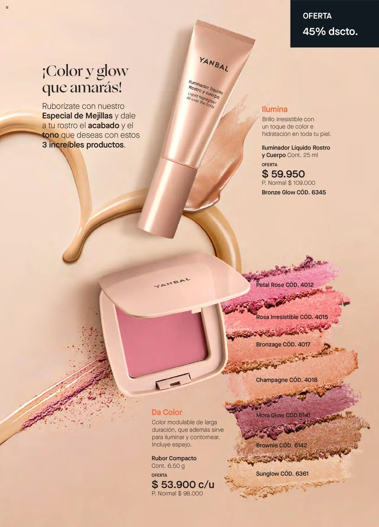 Yanbal revista - valida desde el 11.10.2025 | Página: 51 | Productos: Iluminador, Body, Brillo, Mora