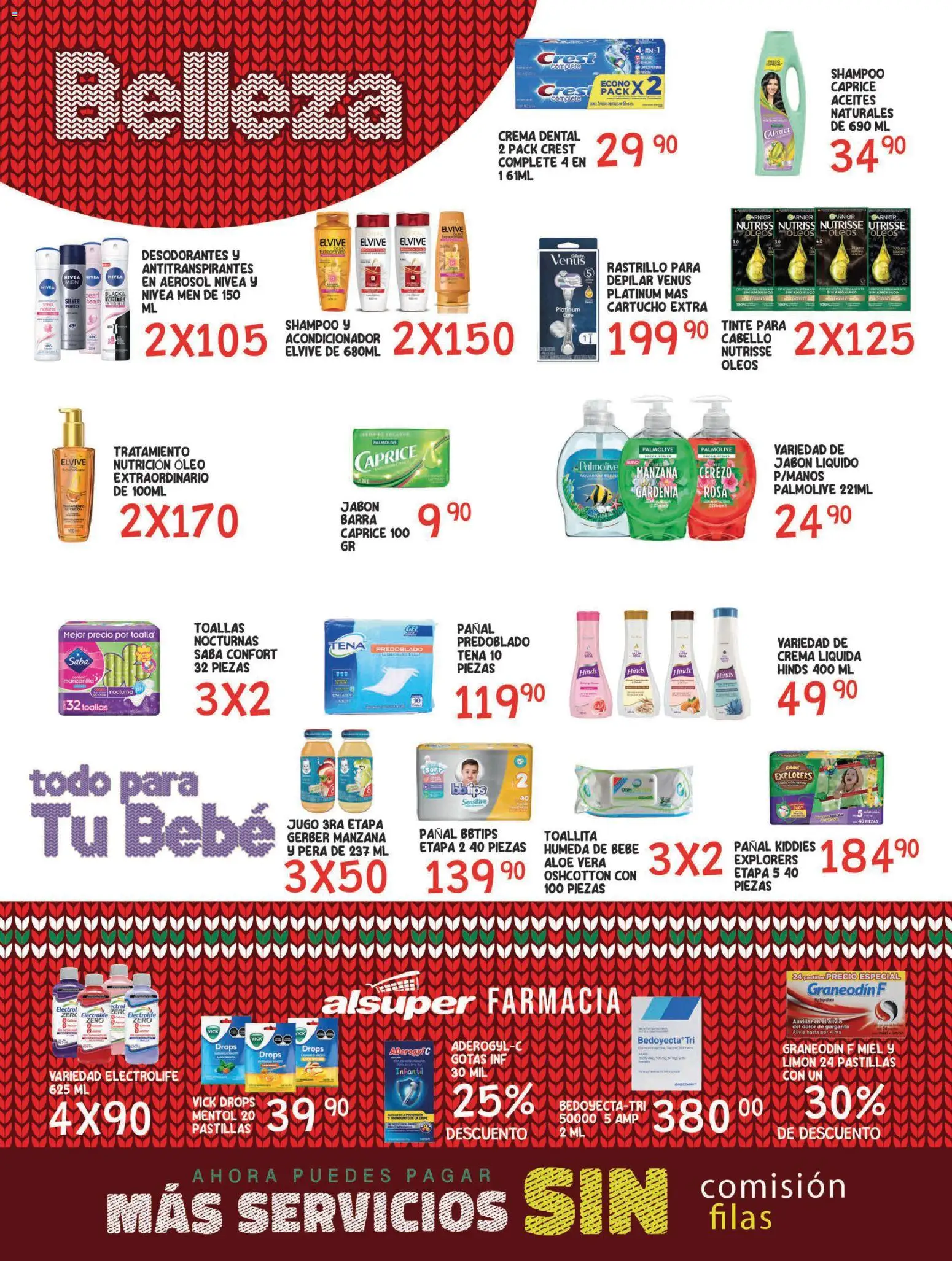 Nuevas ofertas de Alsuper válidas en toda la República Mexicana desde el 25.11.2025. ¡Encuentra las mejores ofertas en Alsuper folleto Zacatecas! | Página: 4 | Productos: Pera, Limón, Jugo, Toallas
