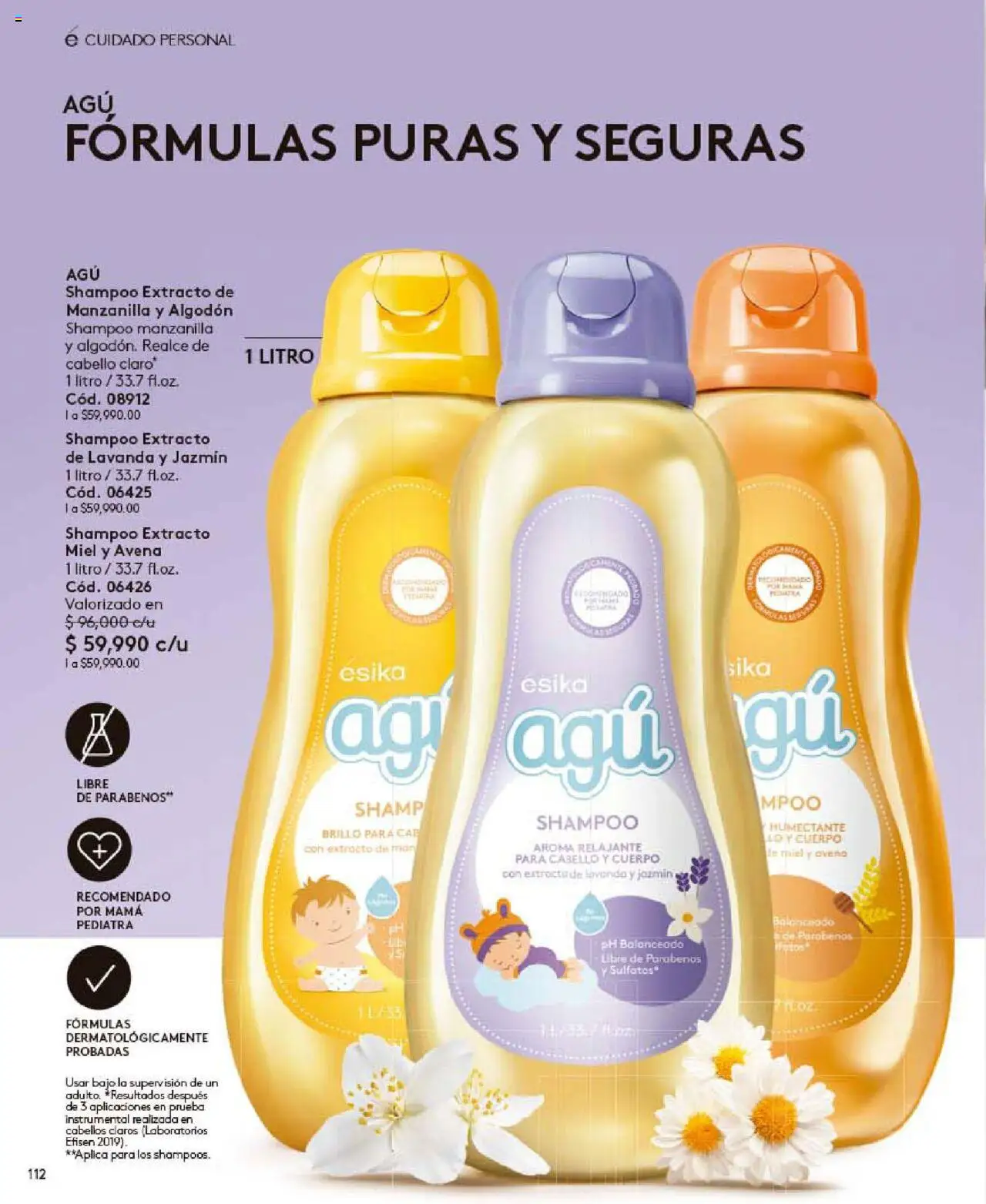 Ésika revista - valida desde el 24.09.2025 | Página: 112 | Productos: Algodón, Avena, Shampoo, Brillo