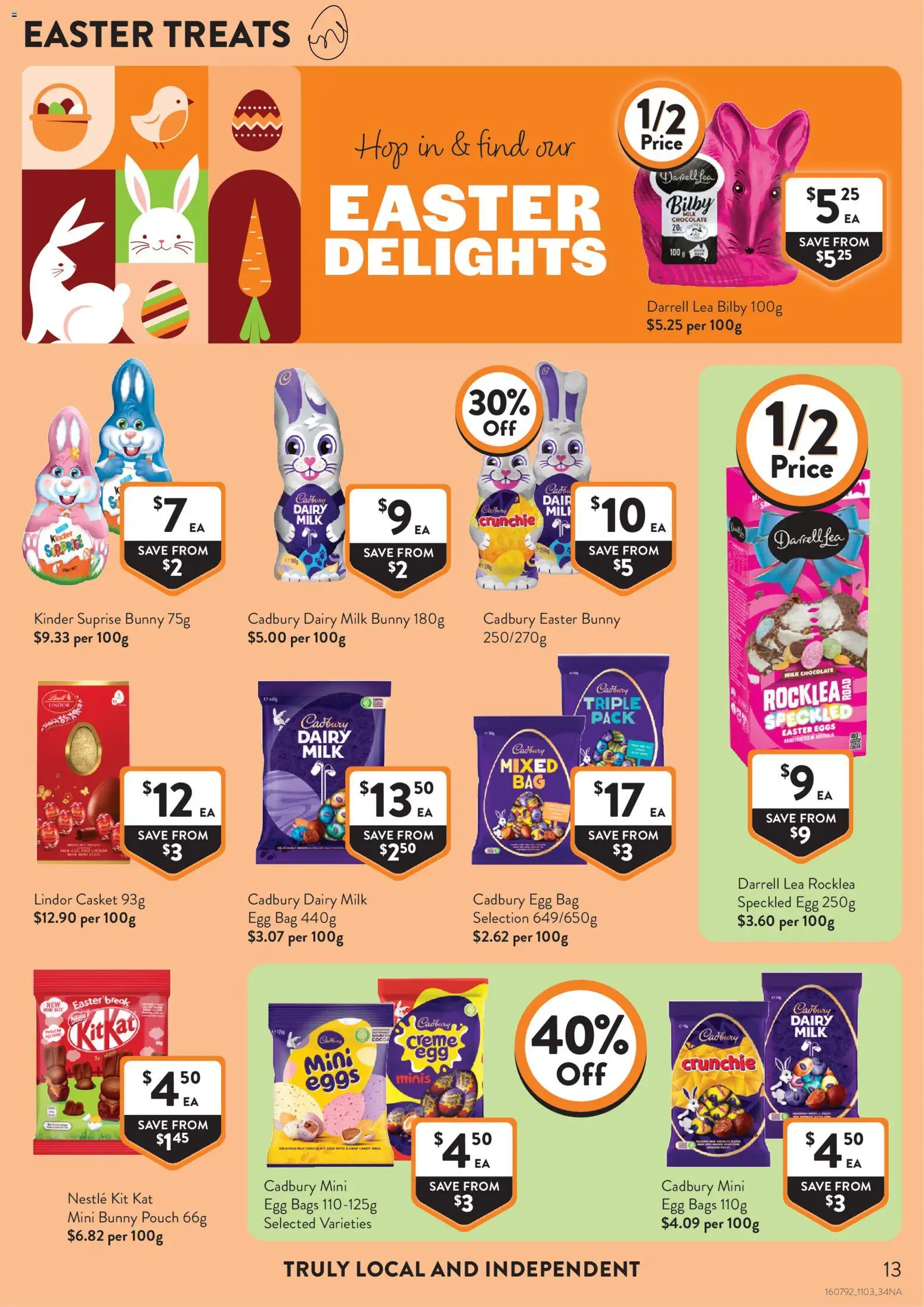 Foodworks catalogue - valid from 11.03.2026 | Page: 13 | Products: Milk, Dairy, Chocolate, Bag