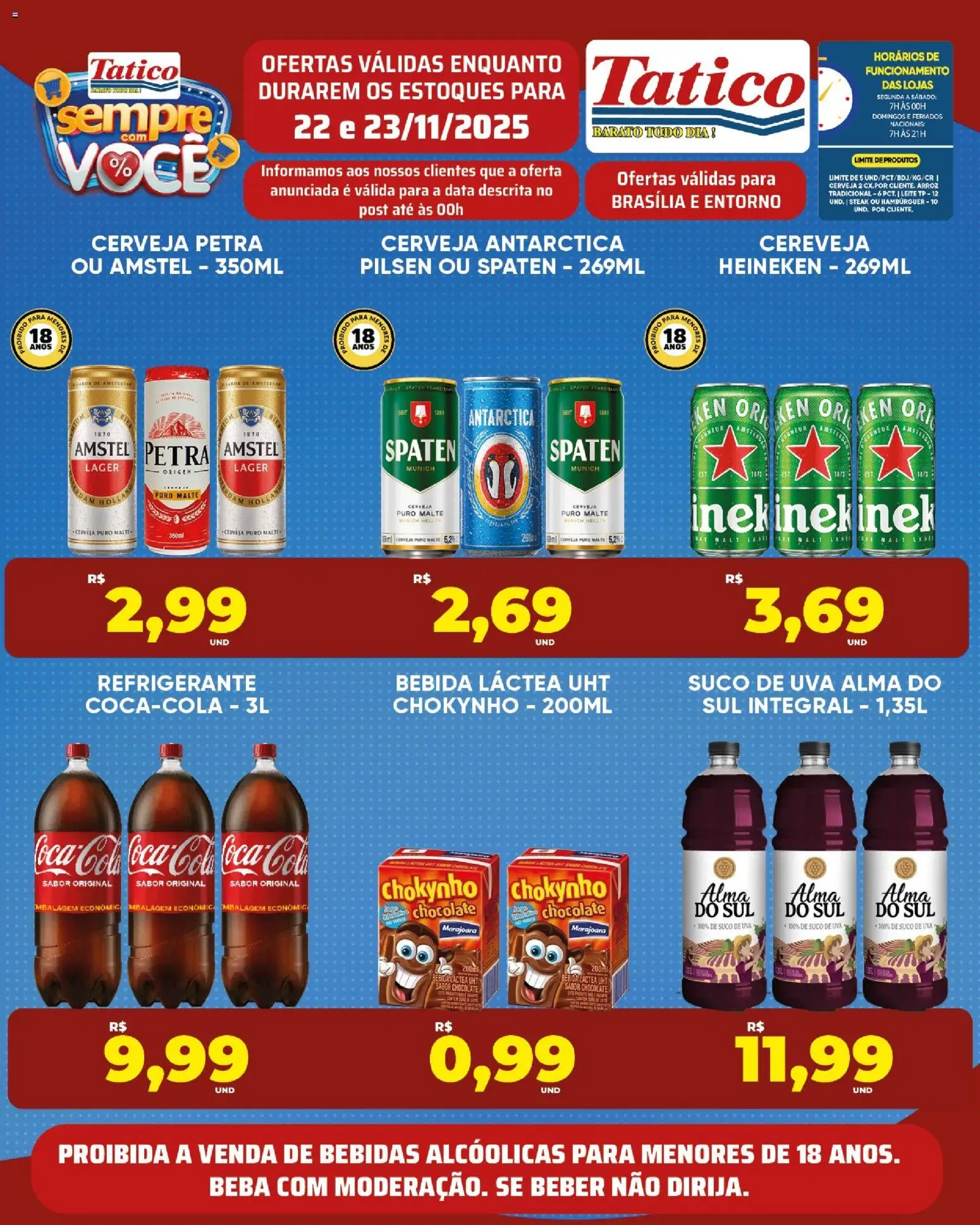 Tatico Folheto - válido de 22.11.2025 | Página: 13 | Produtos: Arroz, Heineken, Hambúrguer, Bebida