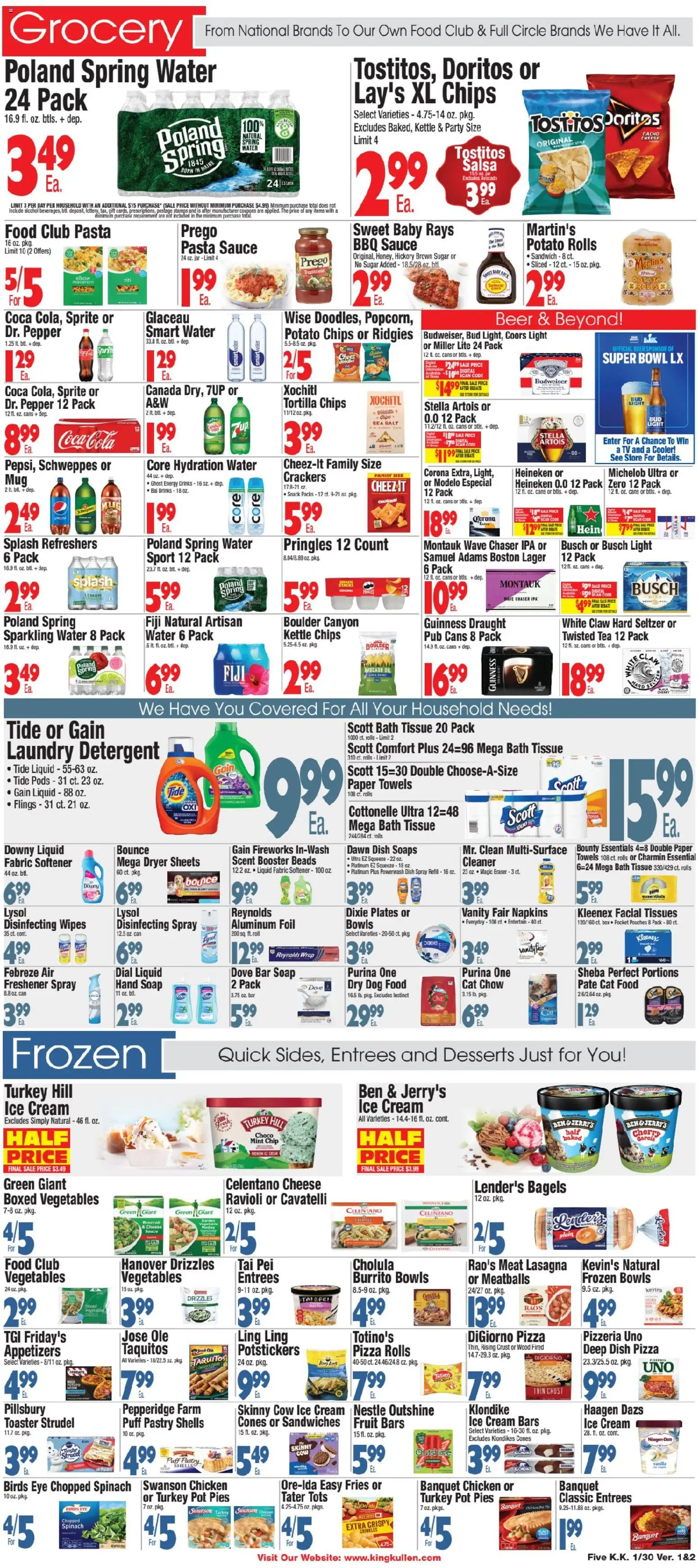 King Kullen Weekly Ad - valid from 30.01.2026 | Page: 5 | Products: Beer, Tea, Cream, Pepper