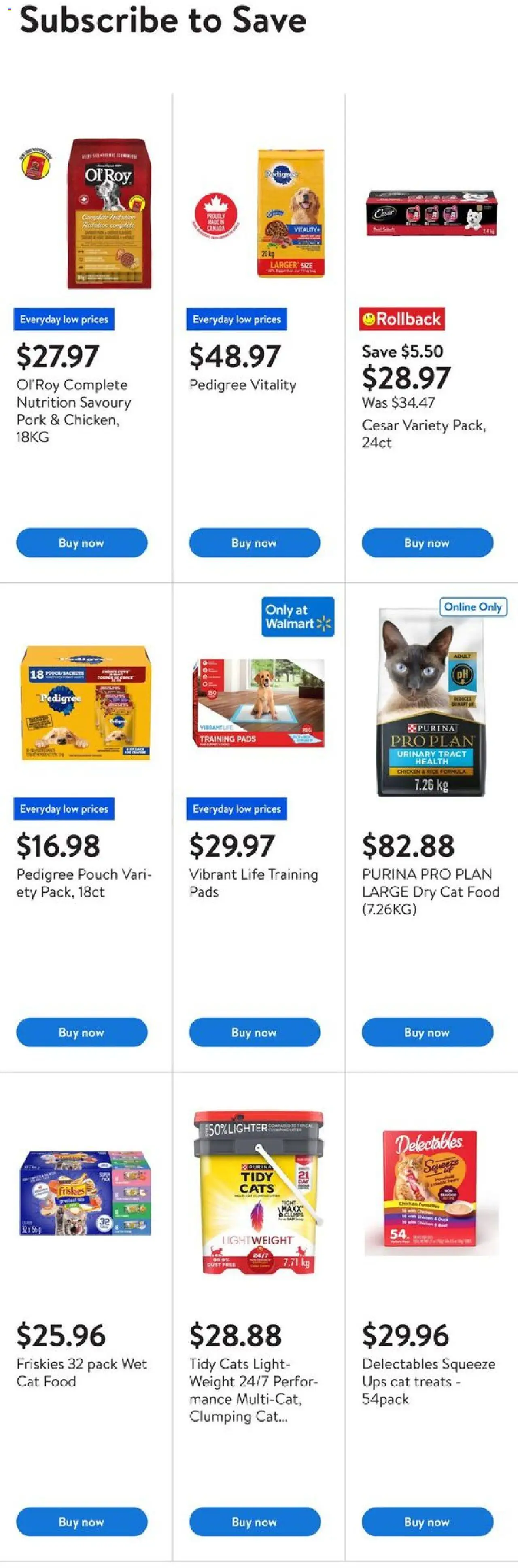 Walmart flyer valid from 07.08.2025 | Page: 11 | Products: Rice, Chicken, Pork