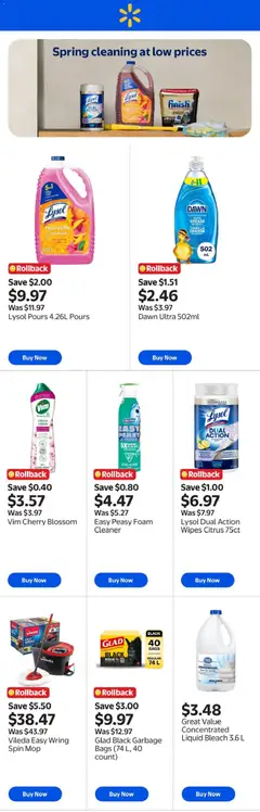 Preview of Walmart flyer - Spring cleaning from shop Walmart valid from 02.04.2026