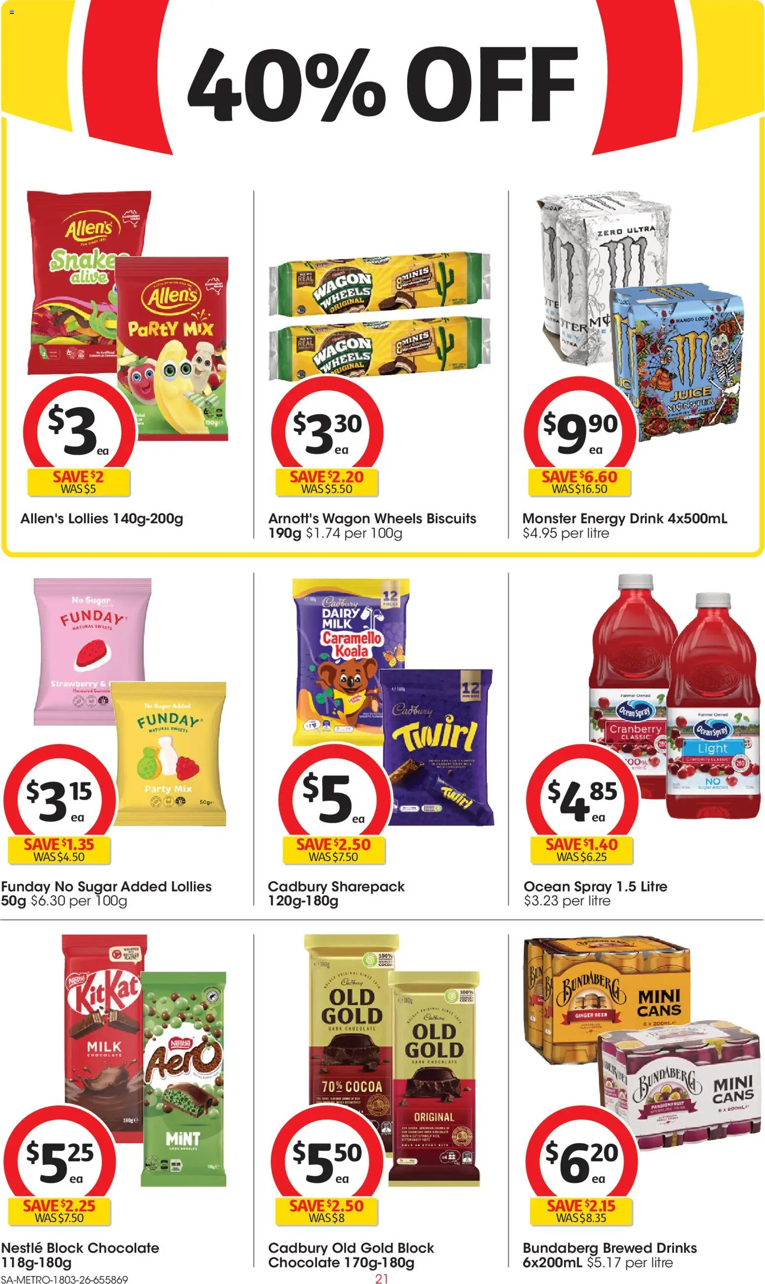 Coles catalogue - valid from 18.03.2026 | Page: 21 | Products: Light, Beer, Sugar, Mango