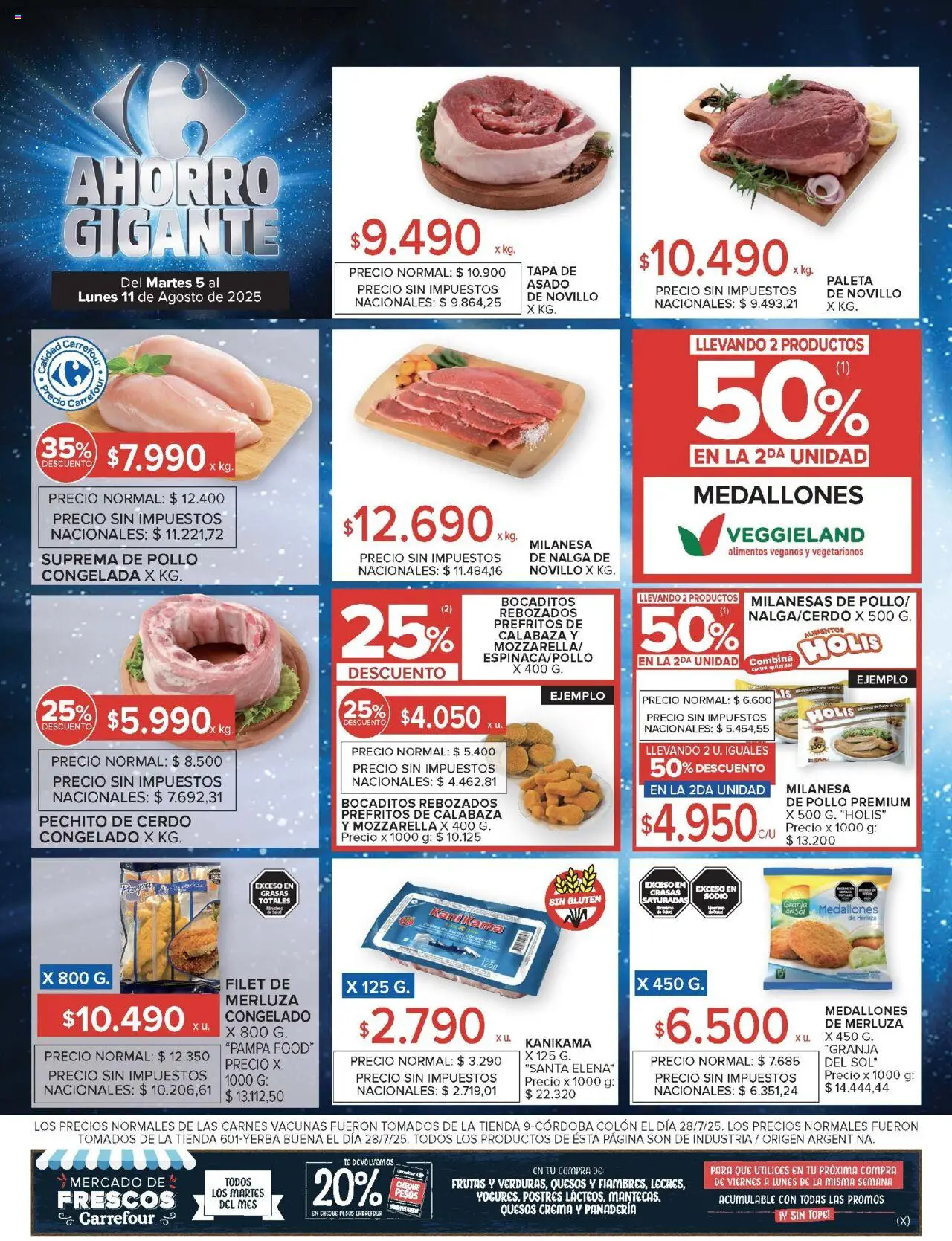 Carrefour Market catálogo - Corrientes │ válido desde el 05.08.2025 | Página: 14 | Productos: Panadería, Pollo, Milanesa, Cerdo