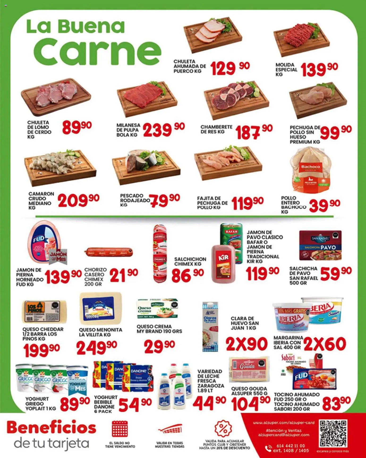 Nuevas ofertas de Alsuper válidas en toda la República Mexicana desde el 09.01.2026. ¡Encuentra las mejores ofertas en Alsuper folleto Chihuahua Estado! | Página: 7 | Productos: Tocino, Salchicha, Queso, Jamón