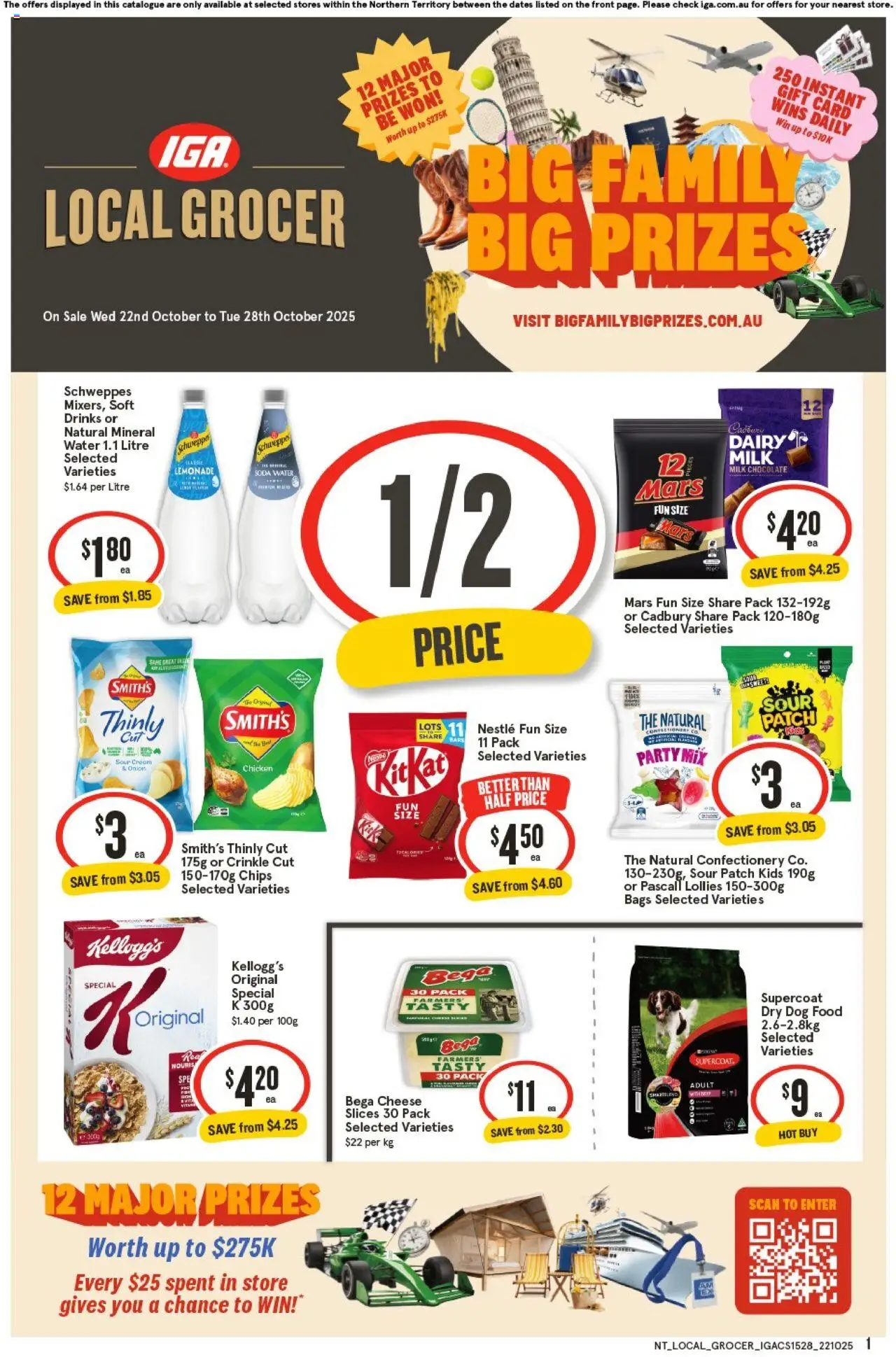 IGA catalogue - valid from 22.10.2025 | Page: 1 | Products: Milk, Dairy, Sour cream, Water