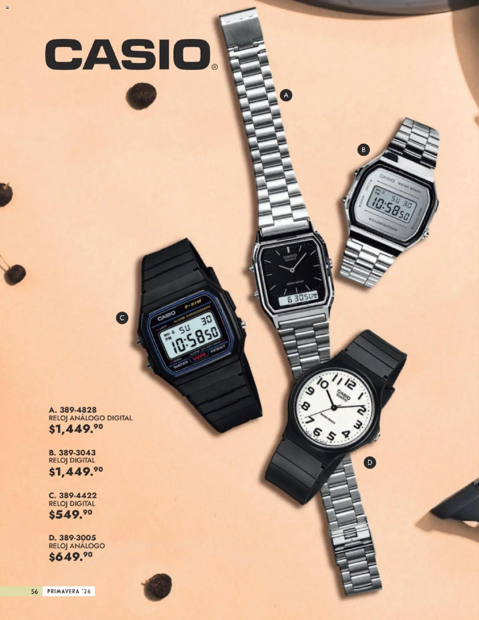 Nuevas ofertas de Andrea válidas en toda la República Mexicana desde el 25.01.2026. ¡Encuentra las mejores ofertas en Andrea catálogo Primavera! | Página: 56 | Productos: Reloj