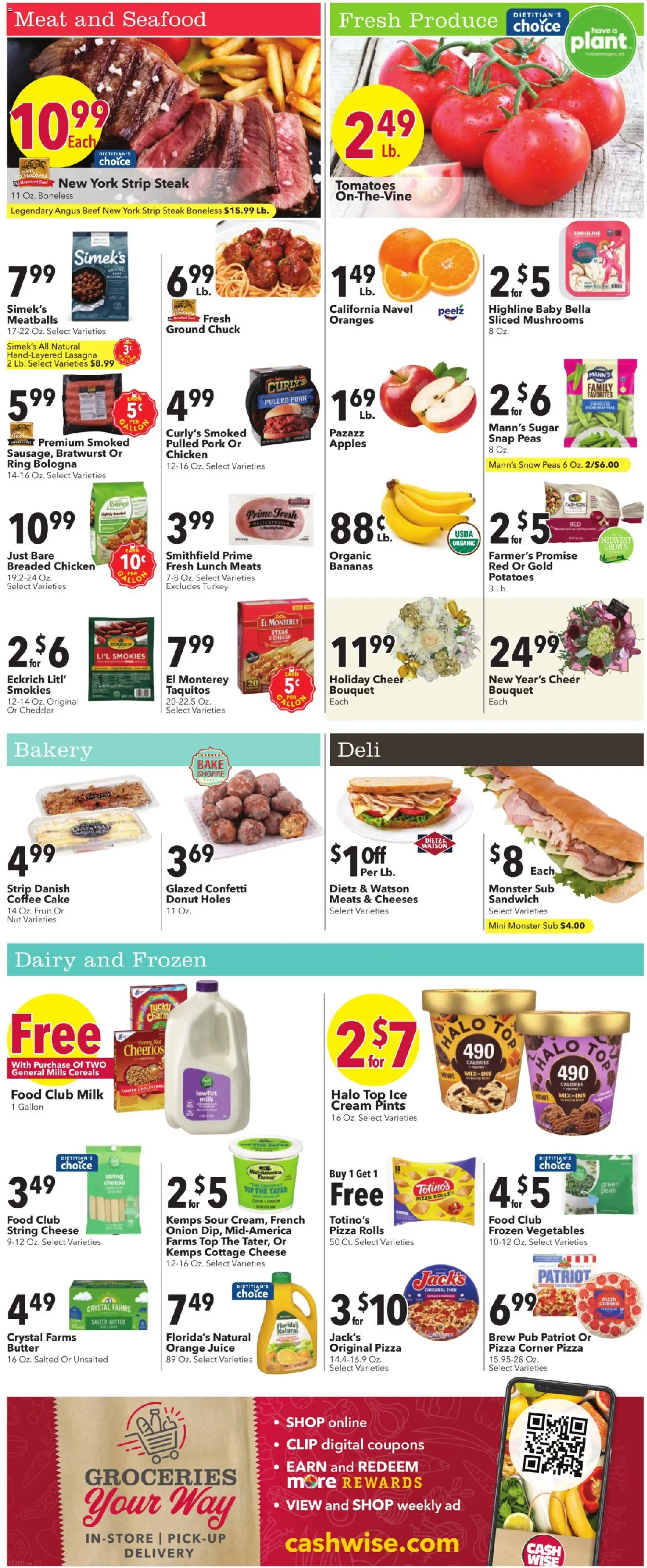 Cash Wise Weekly Ad - valid from 31.12.2025 | Page: 4 | Products: Bakery, Milk, Cheese, Bananas