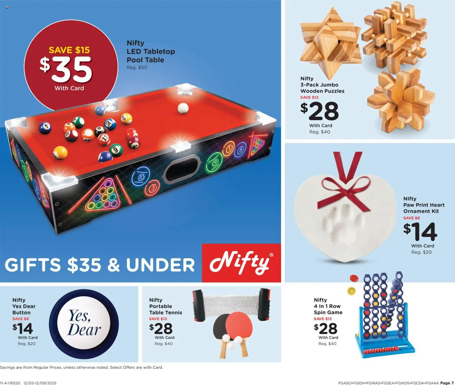 Fred Meyer Home & Apparel - valid from 03.12.2025 | Page: 11 | Products: Table, Game