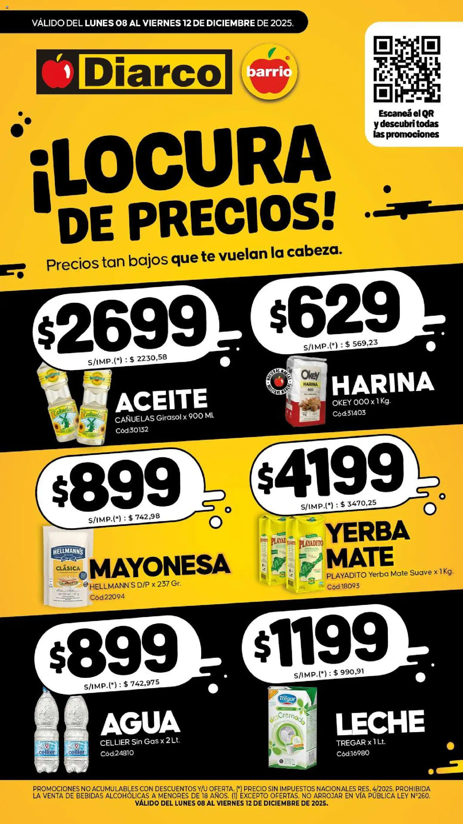 Diarco - Especial Locura De Precios │ válido desde el 08.12.2025 | Página: 1