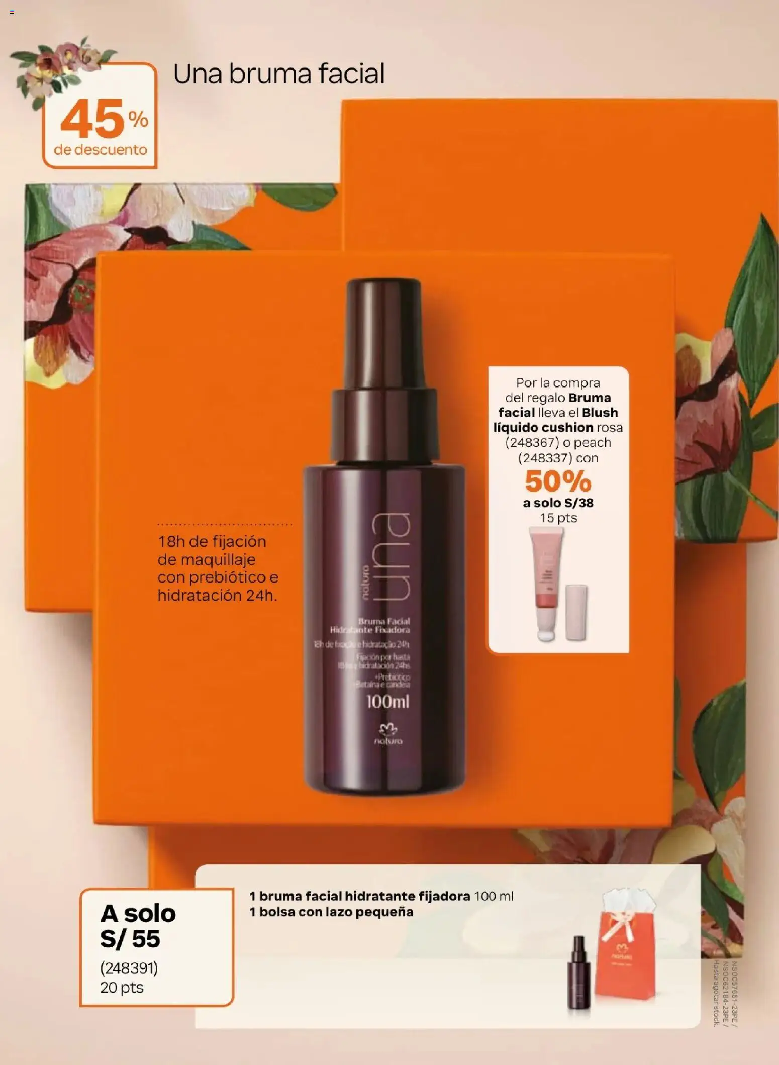 Catálogo Natura válido desde 31.03.2026 | Página: 22 | Productos: Té, Bolsa, Maquillaje