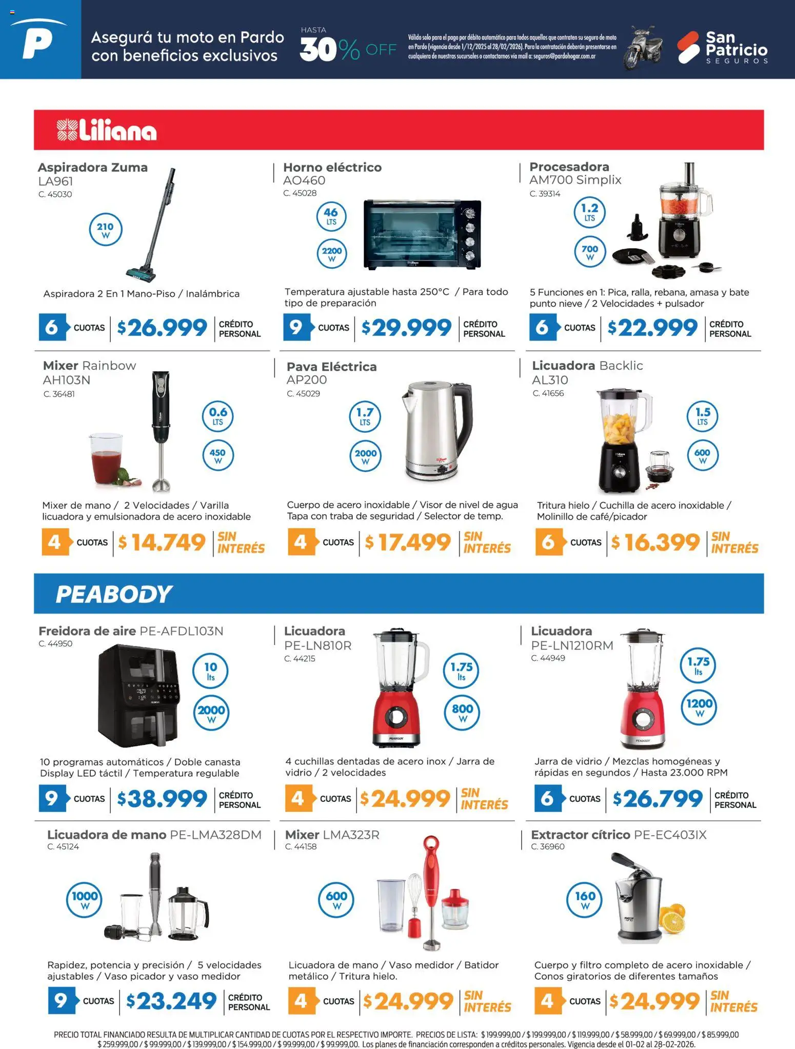 Pardo catálogo │ válido desde el 01.02.2026 | Página: 10 | Productos: Jarra, Agua, Horno eléctrico, Licuadora