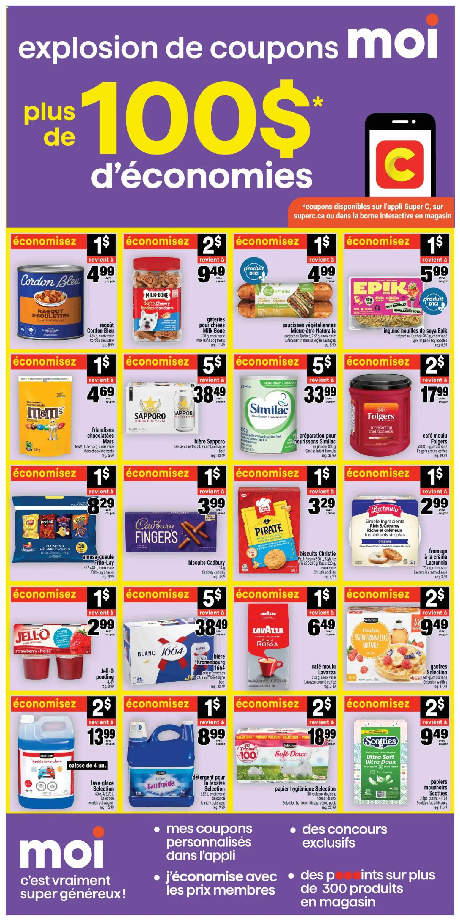 Super C flyer valid from 15.01.2026 | Page: 13 | Products: Noodles, Milk, Coffee, Beer