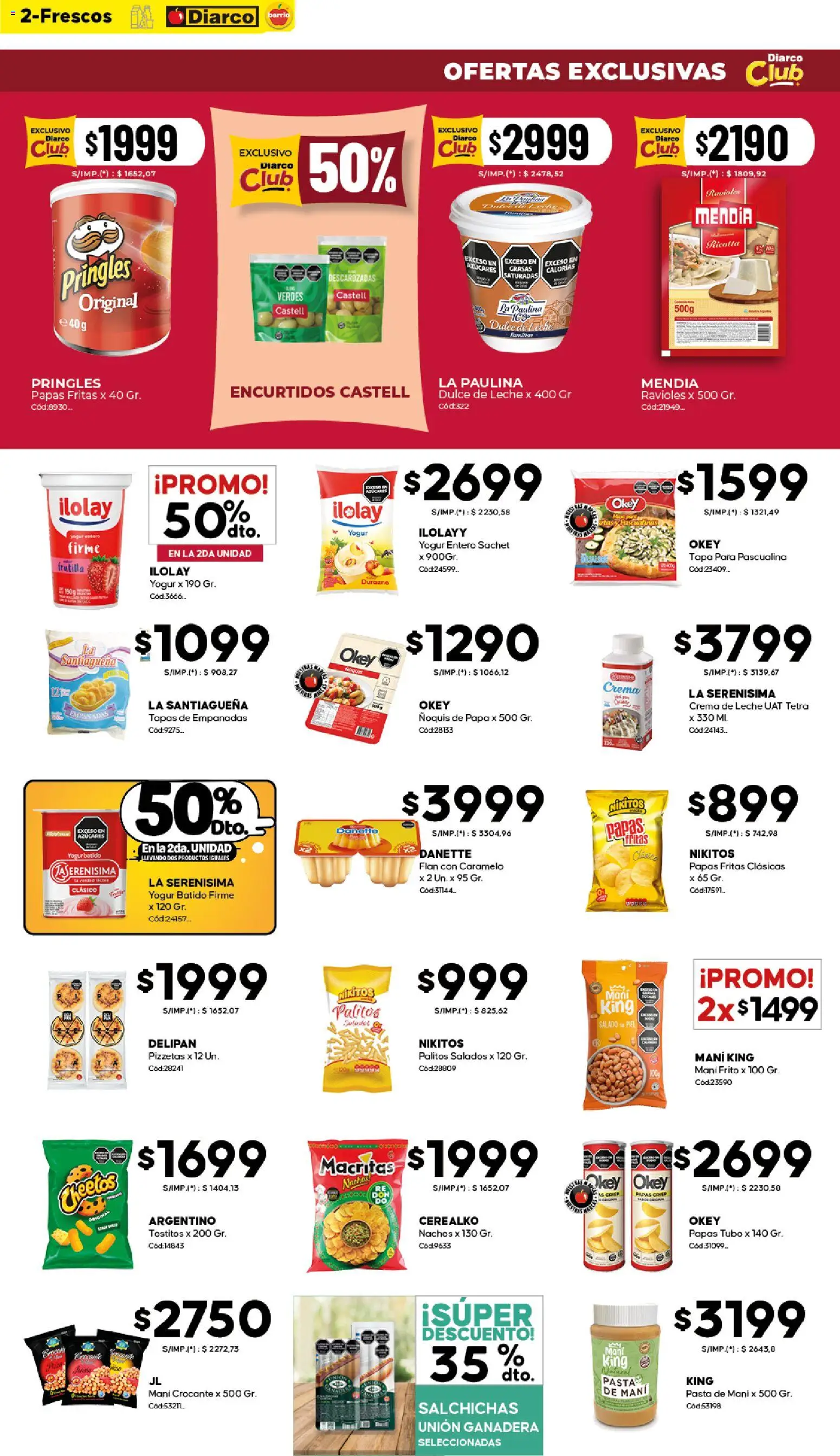 Diarco - Ofertas Diarco Barrio │ válido desde el 27.04.2026 | Página: 2 | Productos: Frutilla, Dulce de leche, Ñoquis, Crema