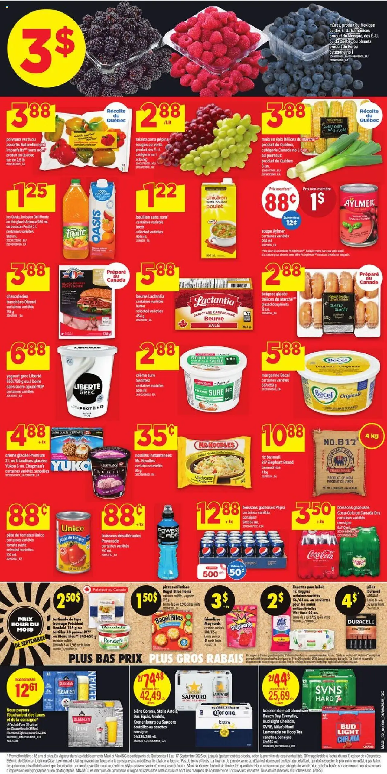 Maxi flyer valid from 11.09.2025 | Page: 2 | Products: Sour cream, Cream, PC, Butter