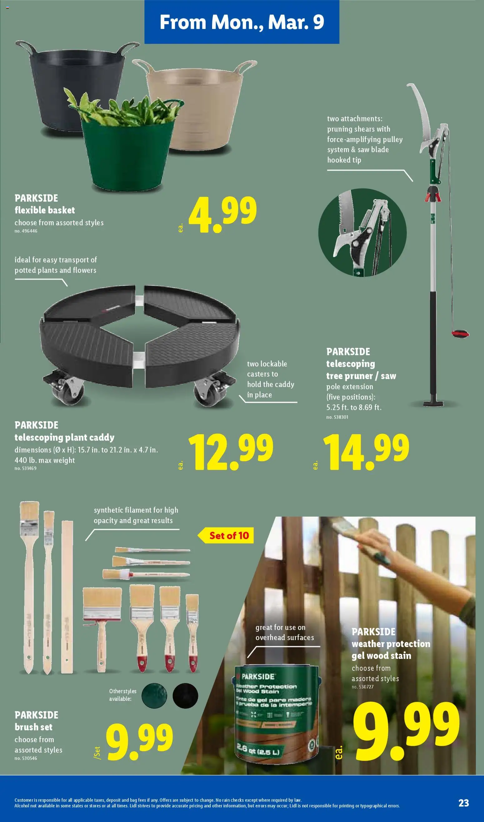 Lidl Weekly Ad - valid from 04.03.2026 | Page: 23 | Products: Saw, Basket, Bag, Filament