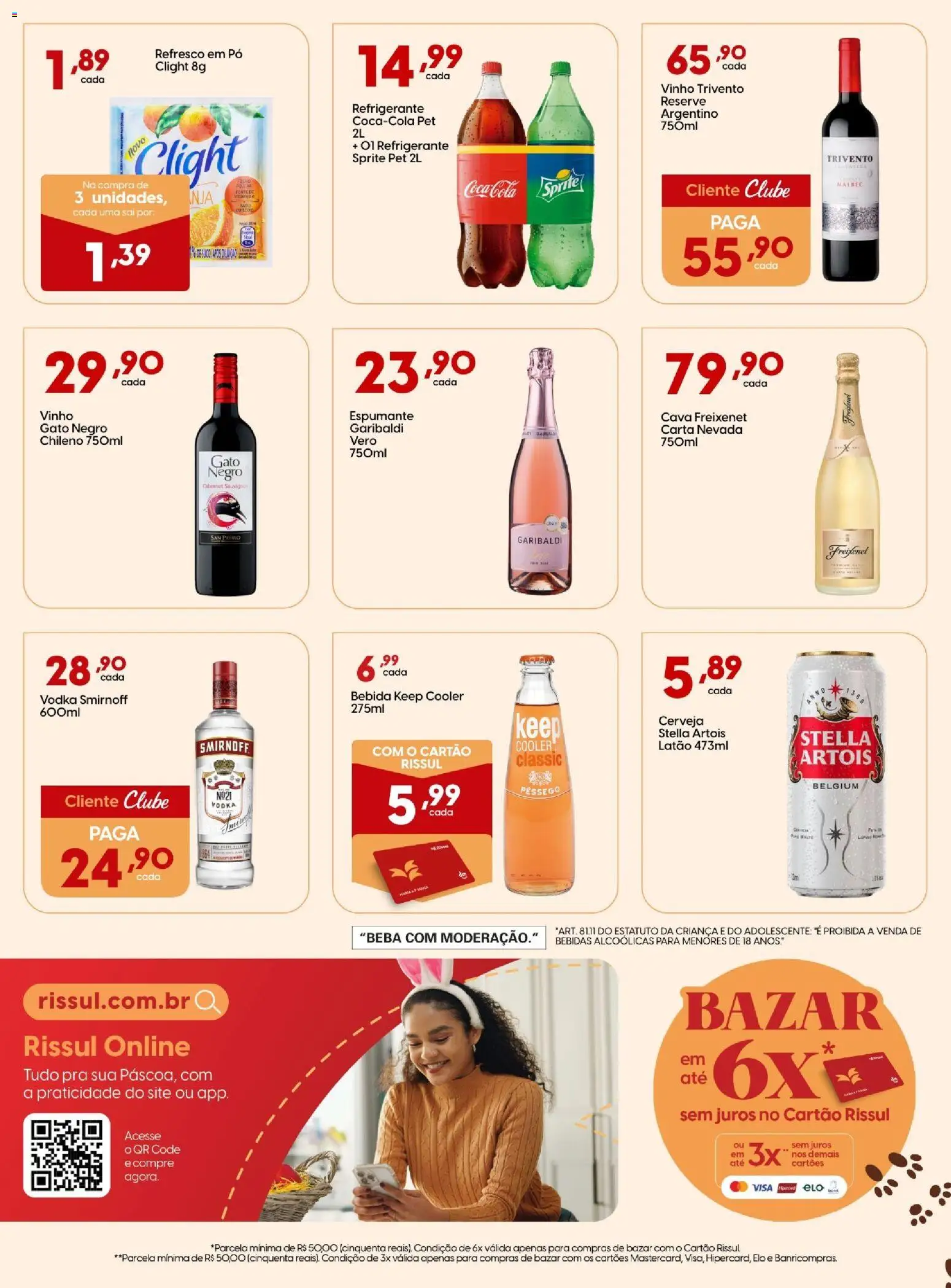 Rissul Folheto - válido de 06.03.2026 | Página: 10 | Produtos: Pêssego, Cooler, Refresco, Vinho