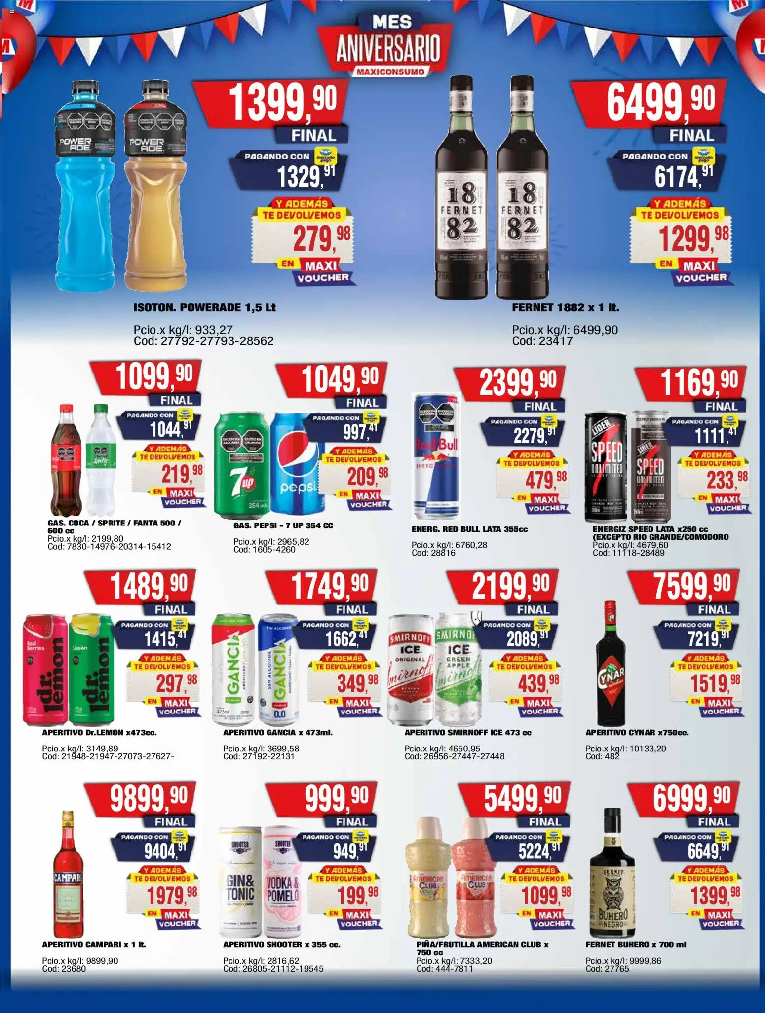 Maxiconsumo ofertas │ válido desde el 15.12.2025 | Página: 21 | Productos: Vodka, Fernet, Pomelo, Té