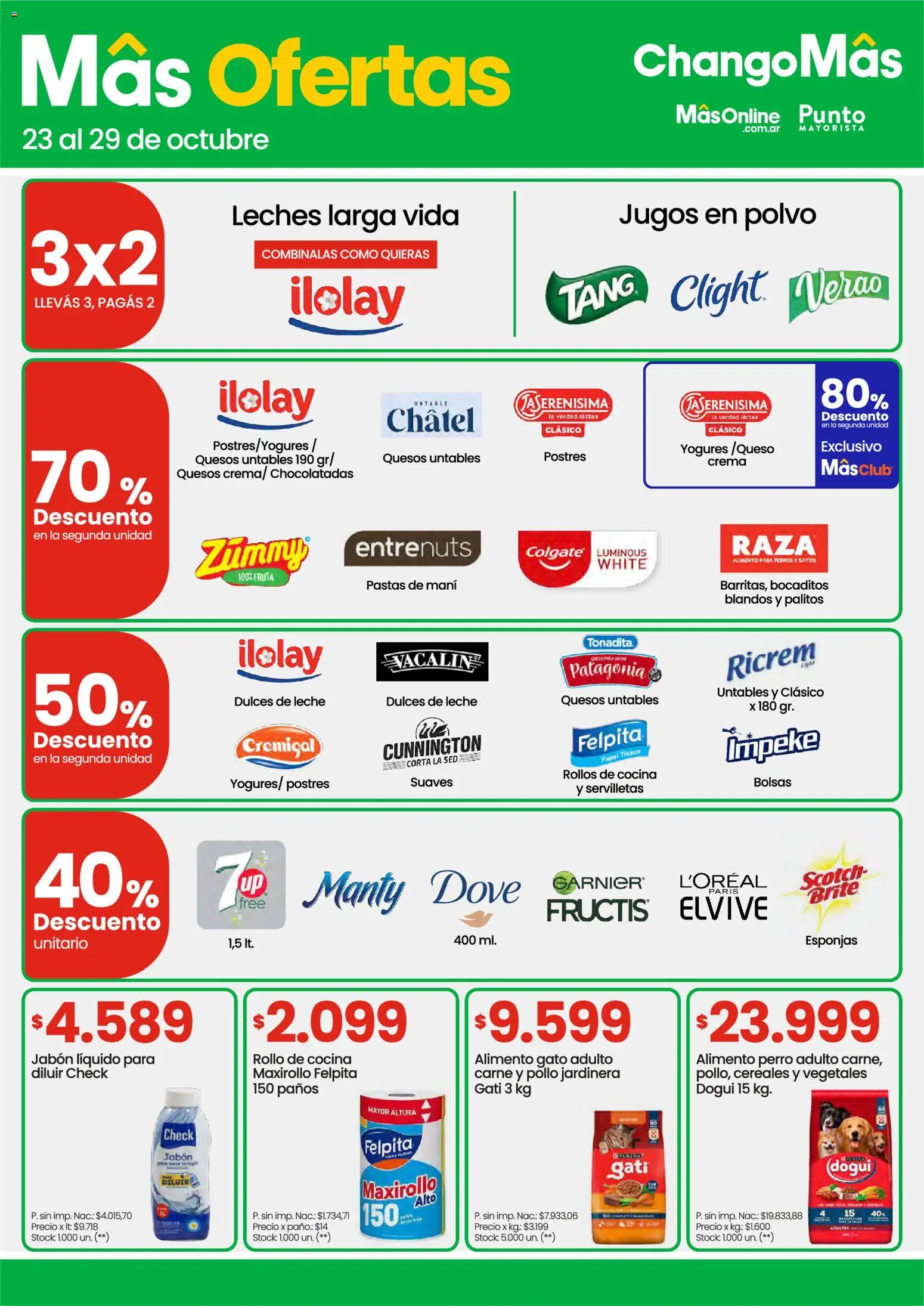 Punto Mayorista catálogo │ válido desde el 23.10.2025 | Página: 5 | Productos: Mani, Jabón, Leche, Cereales