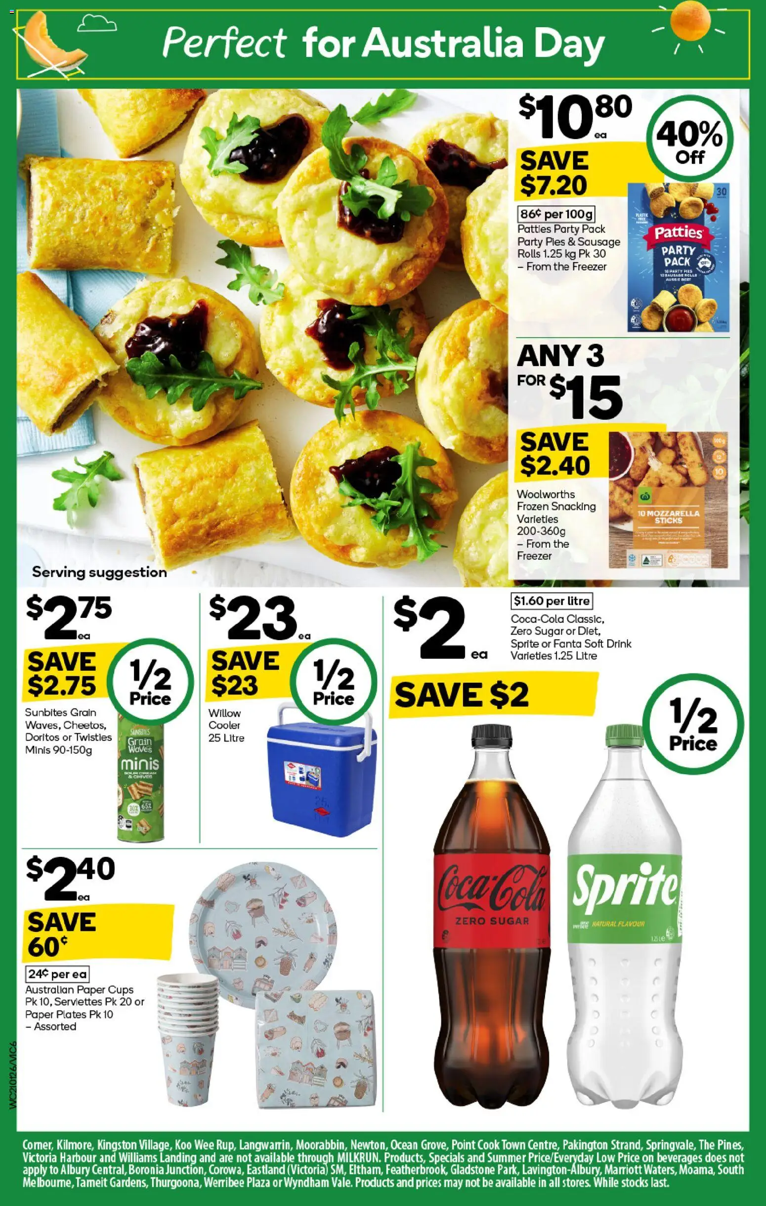Woolworths catalogue - valid from 21.01.2026 | Page: 6 | Products: Cups, Sausage, Pies, Freezer