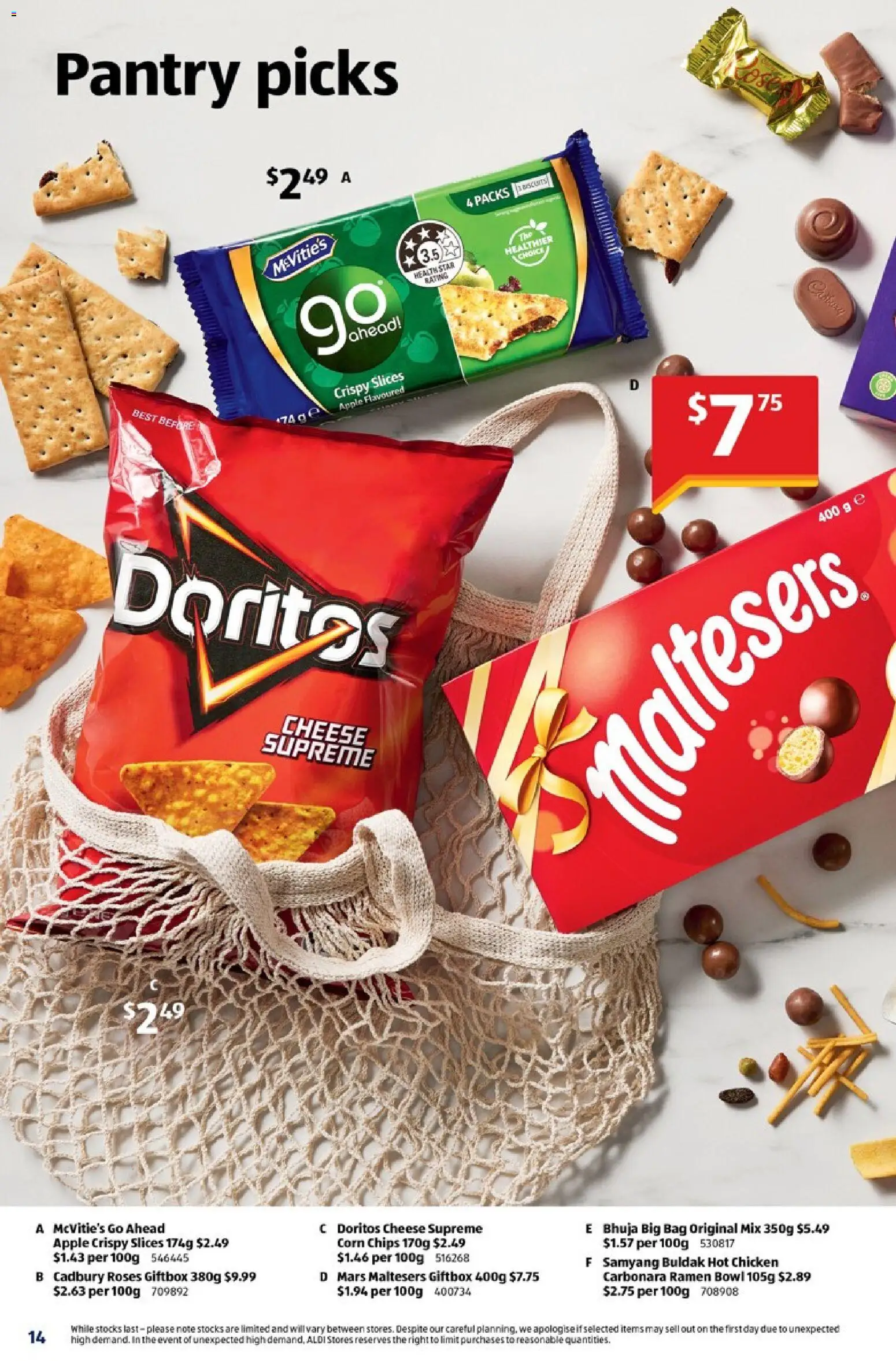 Aldi catalogue - valid from 28.01.2026 | Page: 14 | Products: Cheese, Chicken, Chips, Bag