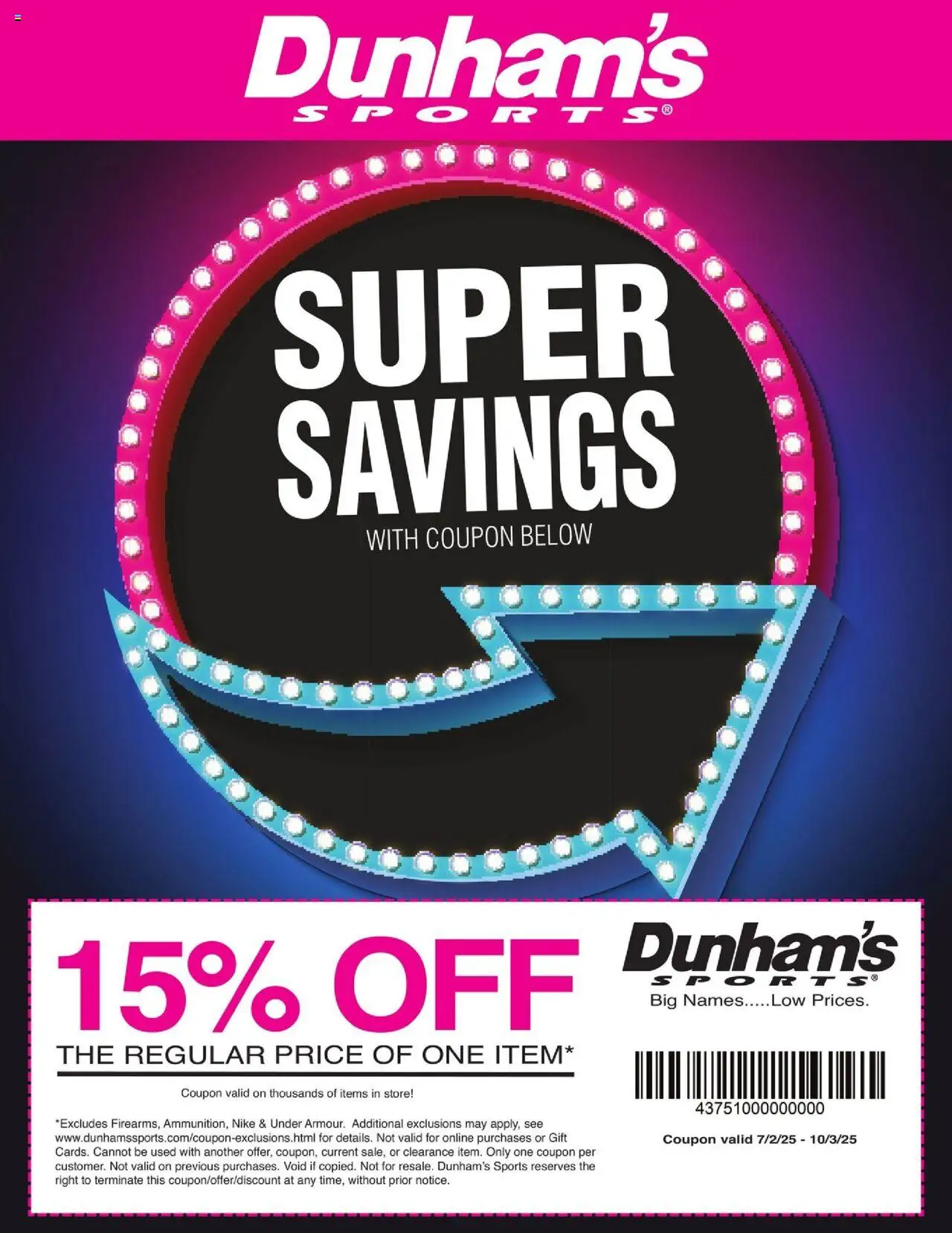 Dunham's Sports Coupon - valid from 18.07.2025 | Page: 1
