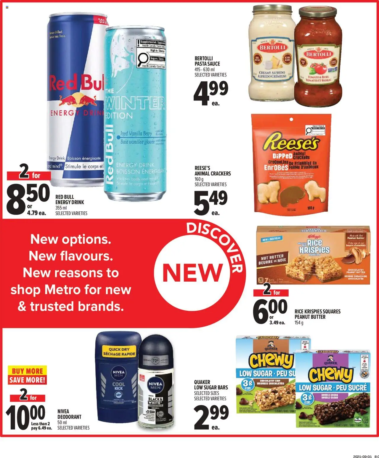 Metro flyer valid from 11.09.2025 | Page: 12 | Products: Rice, Pasta, Deodorant, Butter