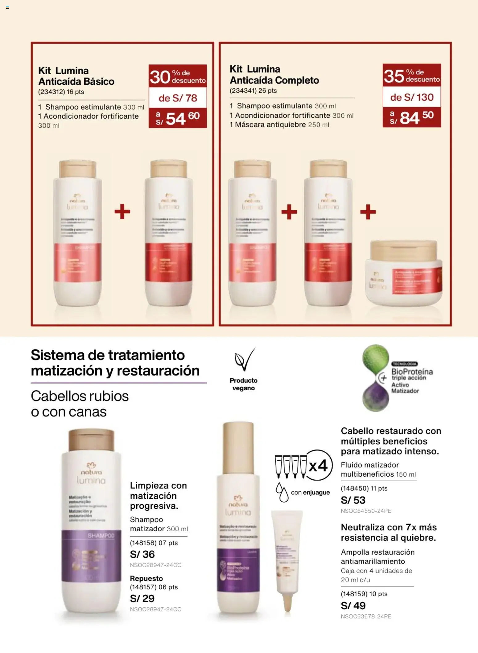 Catálogo Natura válido desde 18.02.2026 | Página: 126 | Productos: Máscara, Shampoo, Acondicionador, Caja