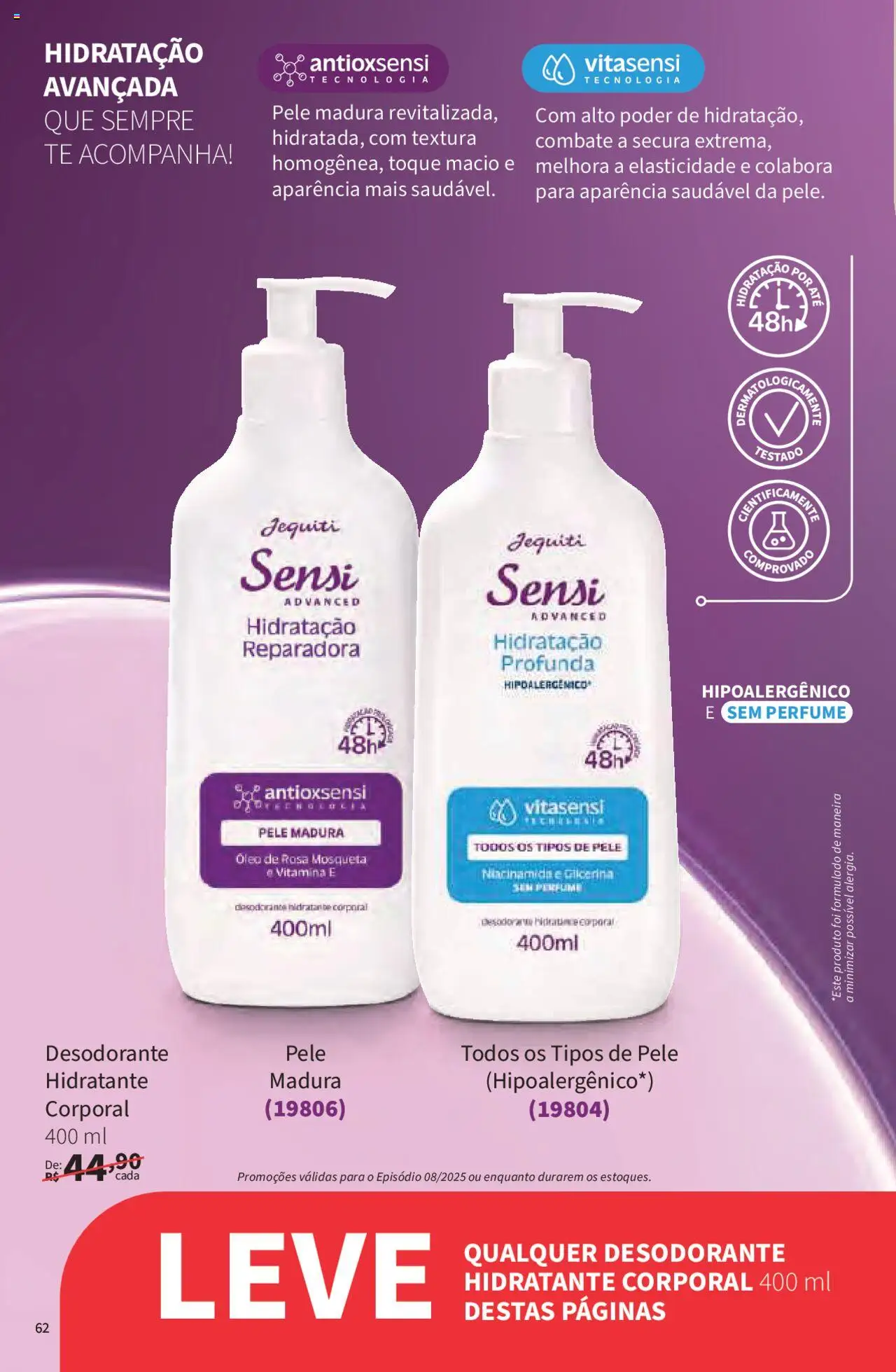Jequiti Folheto - válido de 02.06.2025 | Página: 62 | Produtos: Perfume, Hidratante corporal, Desodorante, Óleo