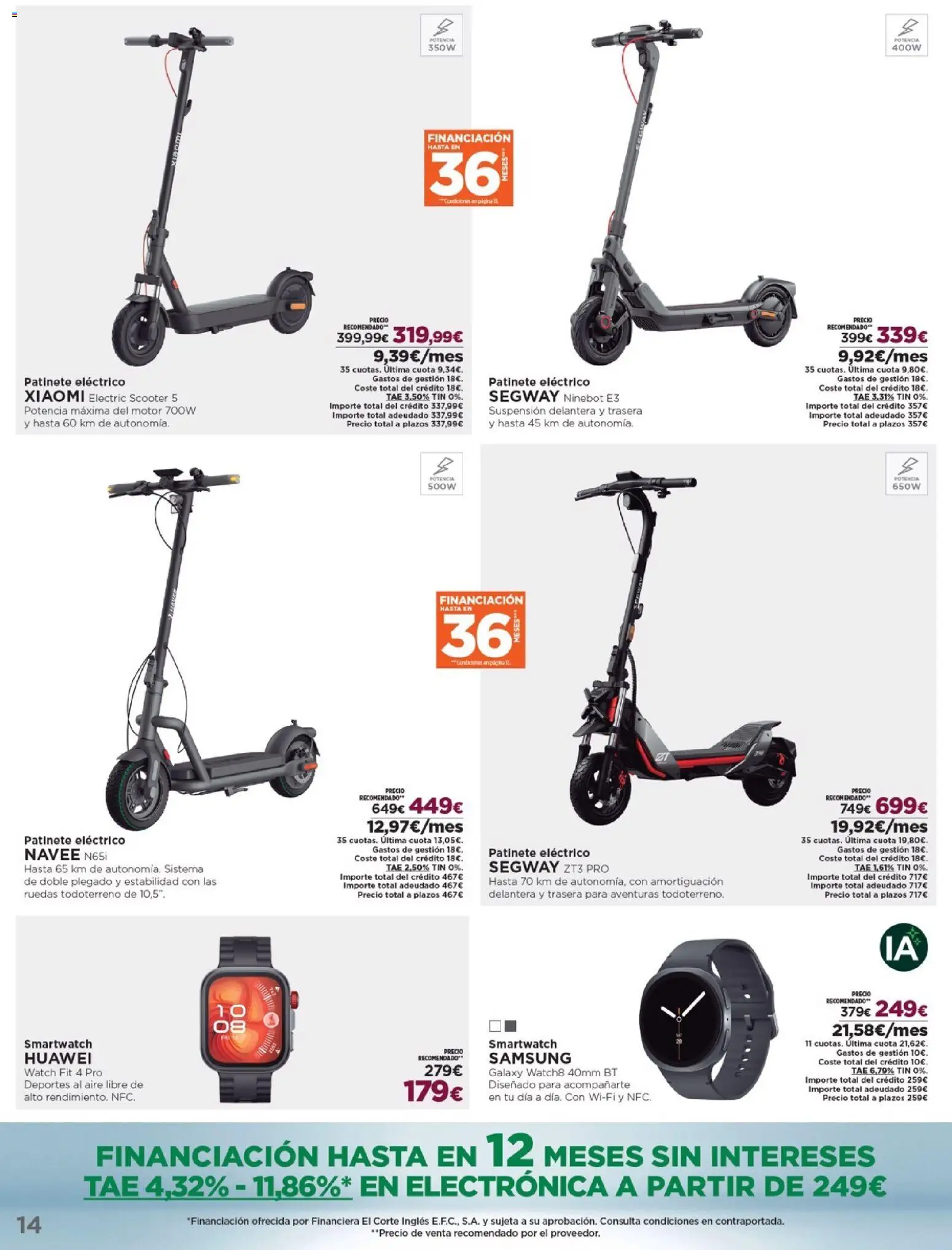 Nuevas ofertas de El Corte Inglés válidas en toda la República Mexicana desde el 16.12.2025. ¡Encuentra las mejores ofertas en El Corte Inglés catálogo Ofertas que ilusionan! | Página: 14 | Productos: Scooter