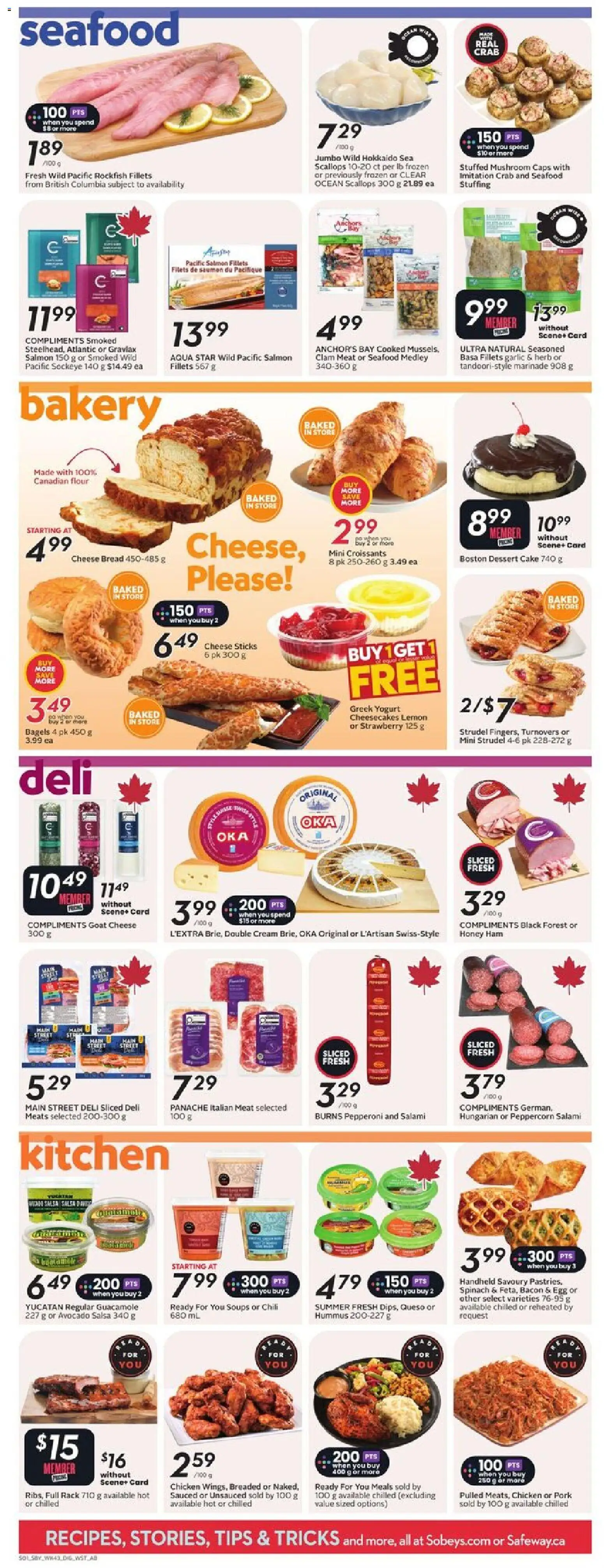 Sobeys flyer valid from 19.02.2026 | Page: 9 | Products: Yogurt, Ham, Chicken, Pork