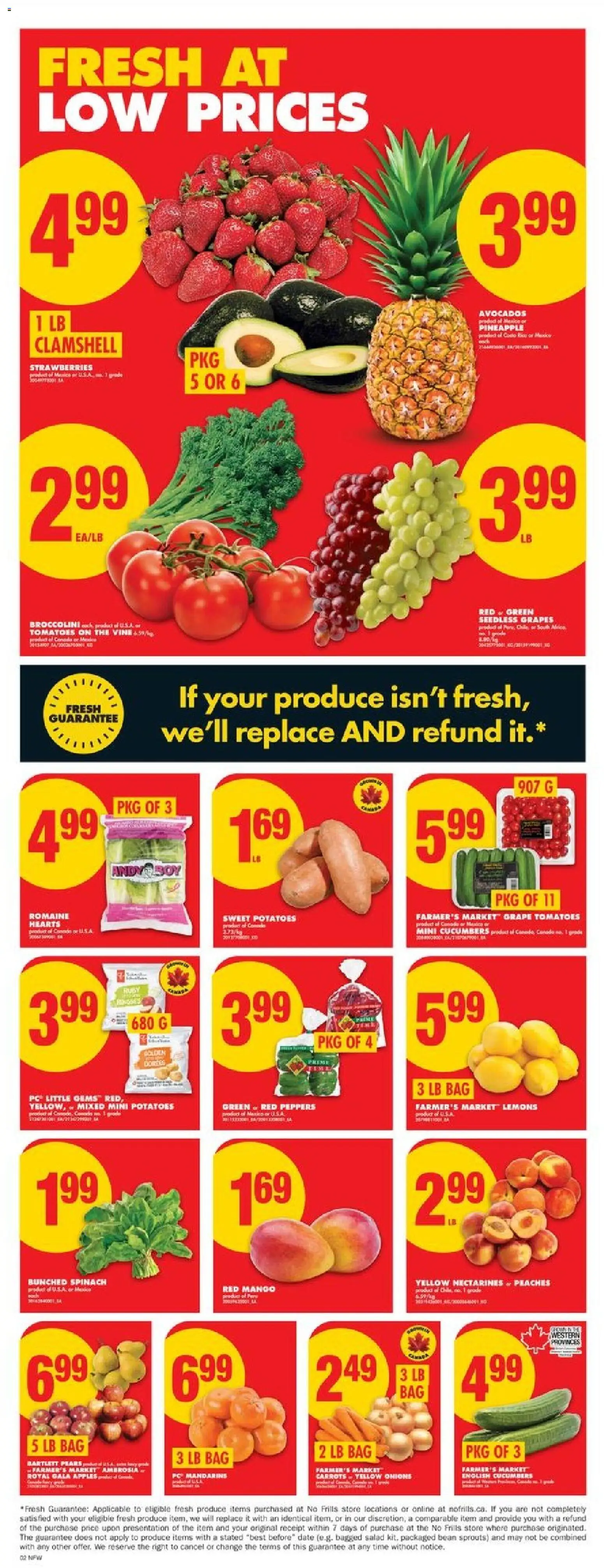 No Frills flyer valid from 12.02.2026 | Page: 3 | Products: Pineapple, PC, Potatoes, Apples