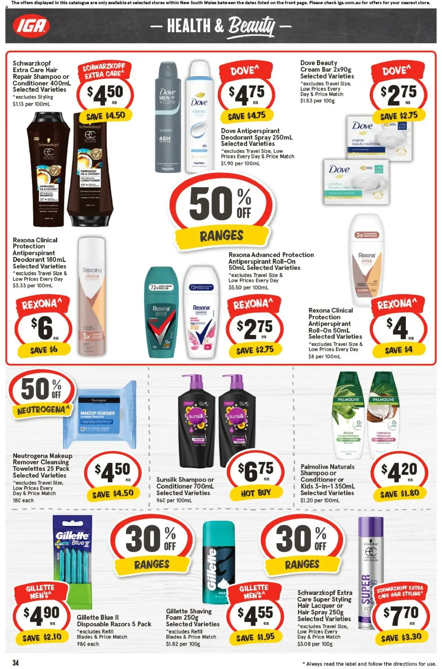 IGA catalogue - valid from 29.10.2025 | Page: 33 | Products: Conditioner, Makeup, Deodorant, Razors