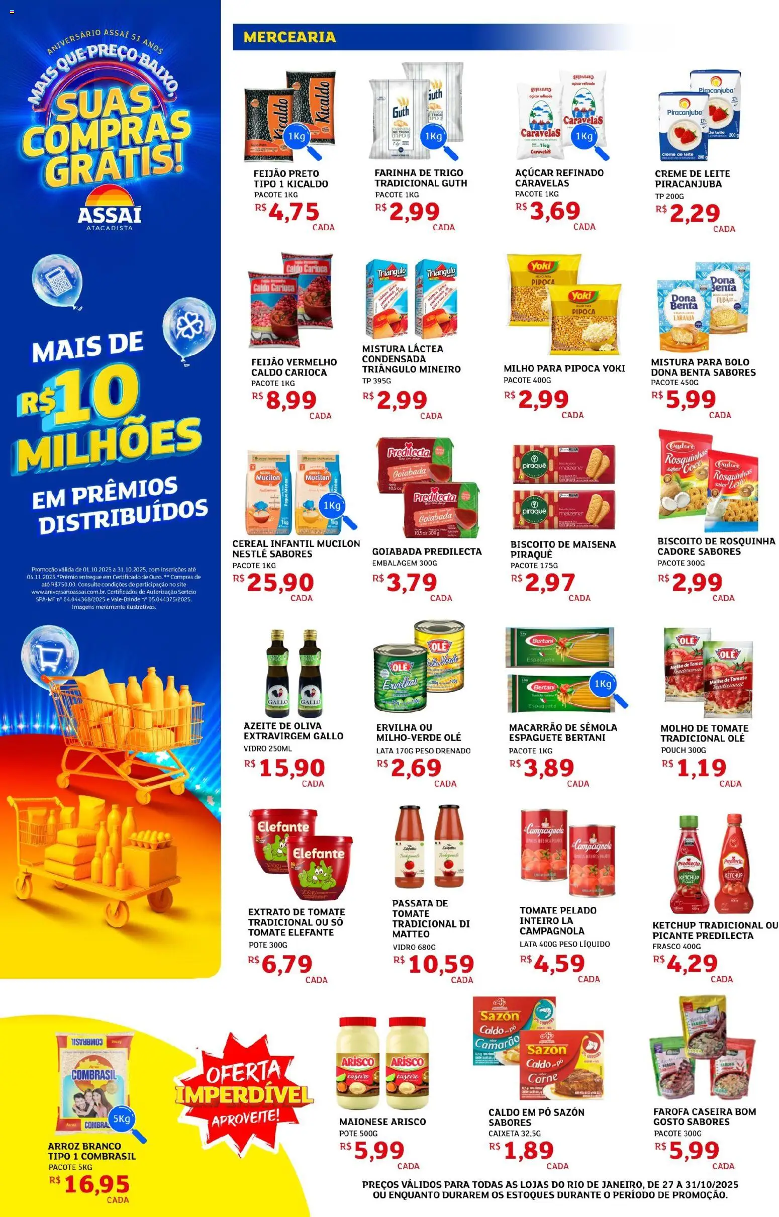 Assaí Atacadista Folheto - válido de 27.10.2025 | Página: 2 | Produtos: Coco, Pó, Farinha de trigo, Macarrão