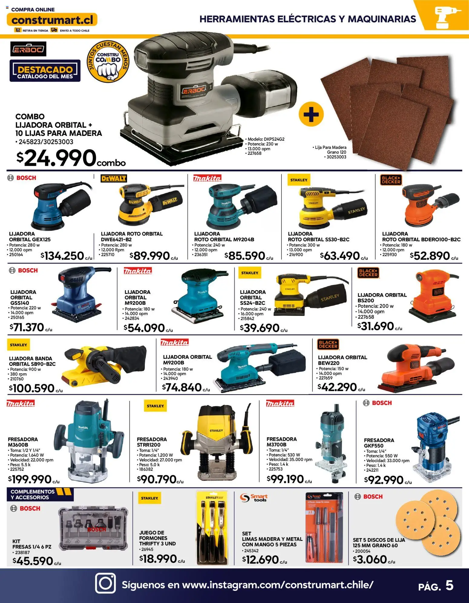 Construmart Ofertas │ válido desde el 01.03.2026 | Página: 5 | Productos: Mango, Lijadora, Lija, Fresas