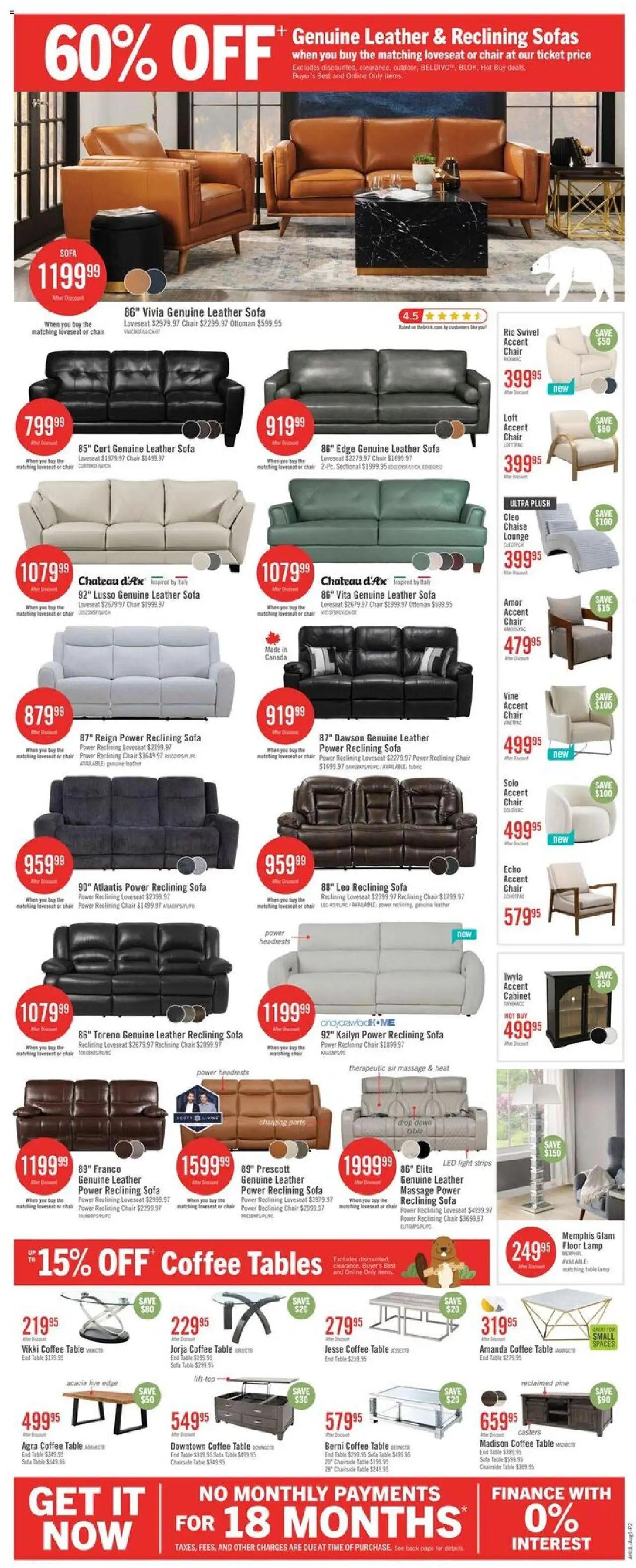 The Brick flyer valid from 31.07.2025 | Page: 5 | Products: Sofa, Coffee table, Lamp, Coffee