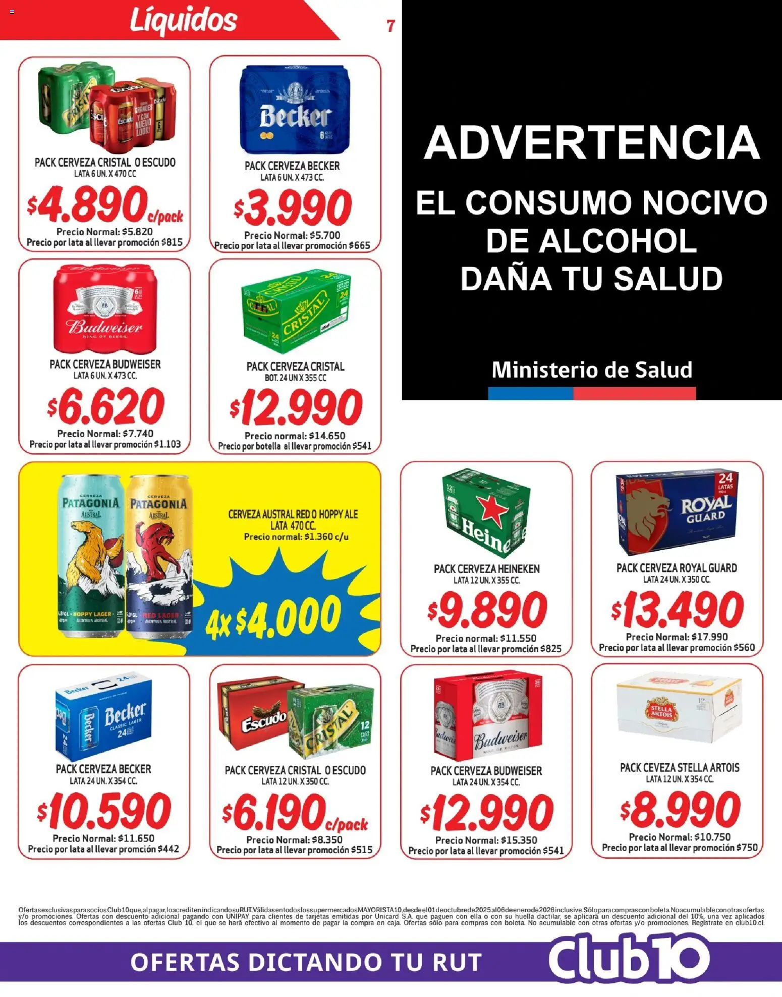 Mayorista 10 Ofertas │ válido desde el 27.10.2025 | Página: 8 | Productos: Botella, Cerveza