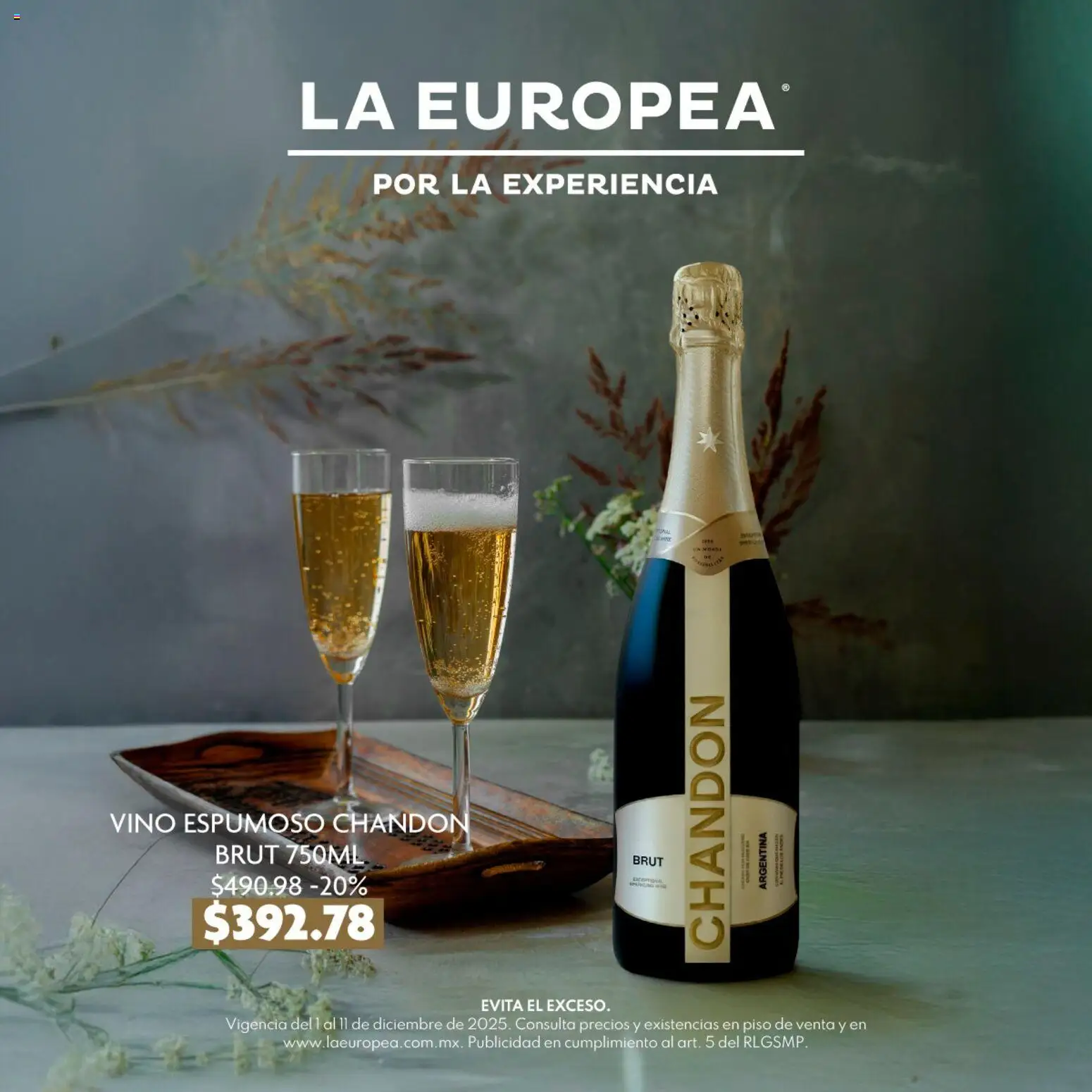 Nuevas ofertas de La Europea válidas en toda la República Mexicana desde el 09.12.2025. ¡Encuentra las mejores ofertas en La Europea catálogo Vino Espunoso Chandon Brut! | Página: 1 | Productos: Vino