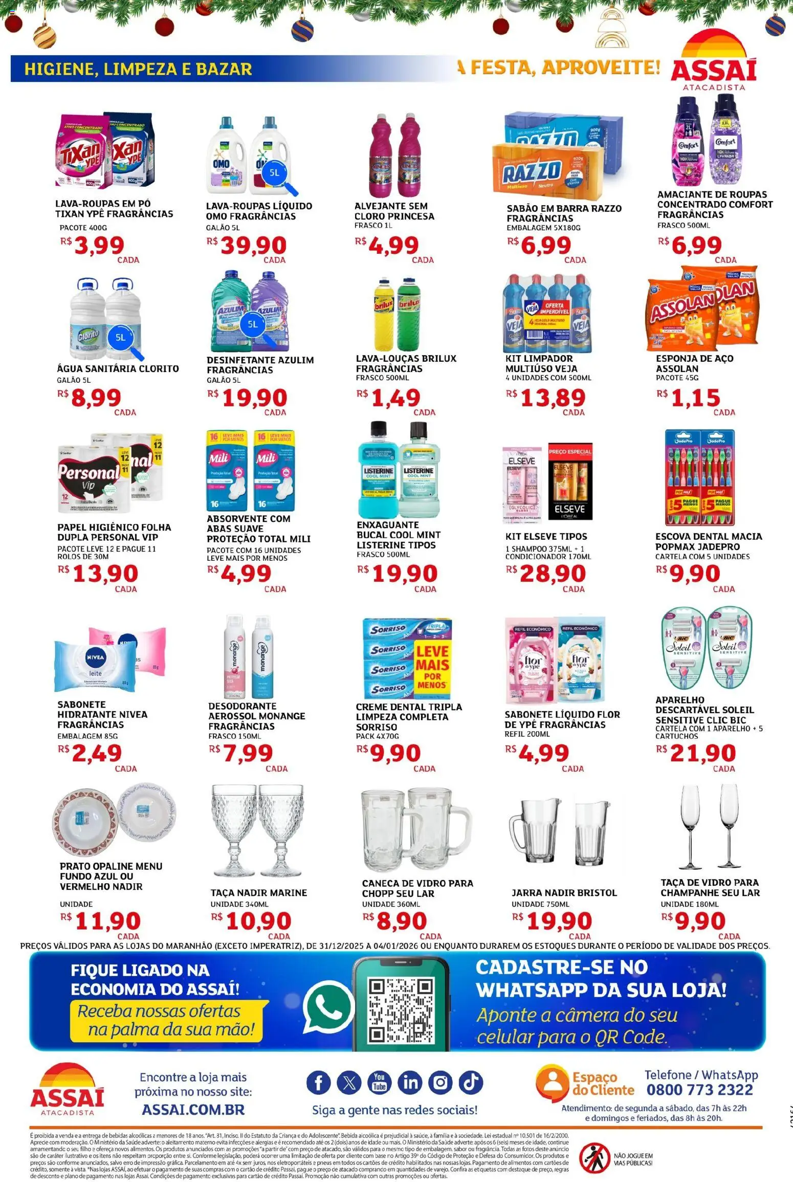 Assaí Atacadista Folheto - válido de 31.12.2025 | Página: 4 | Produtos: Amaciante de roupas, Pneus, Base, Creme