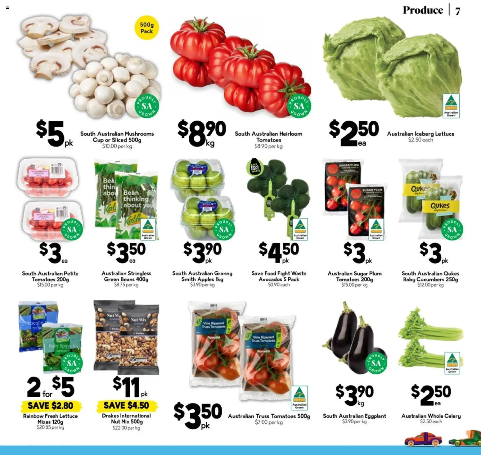 Drakes catalogue - valid from 12.11.2025 | Page: 7 | Products: Lettuce, Mushrooms, Cucumbers, Eggplant
