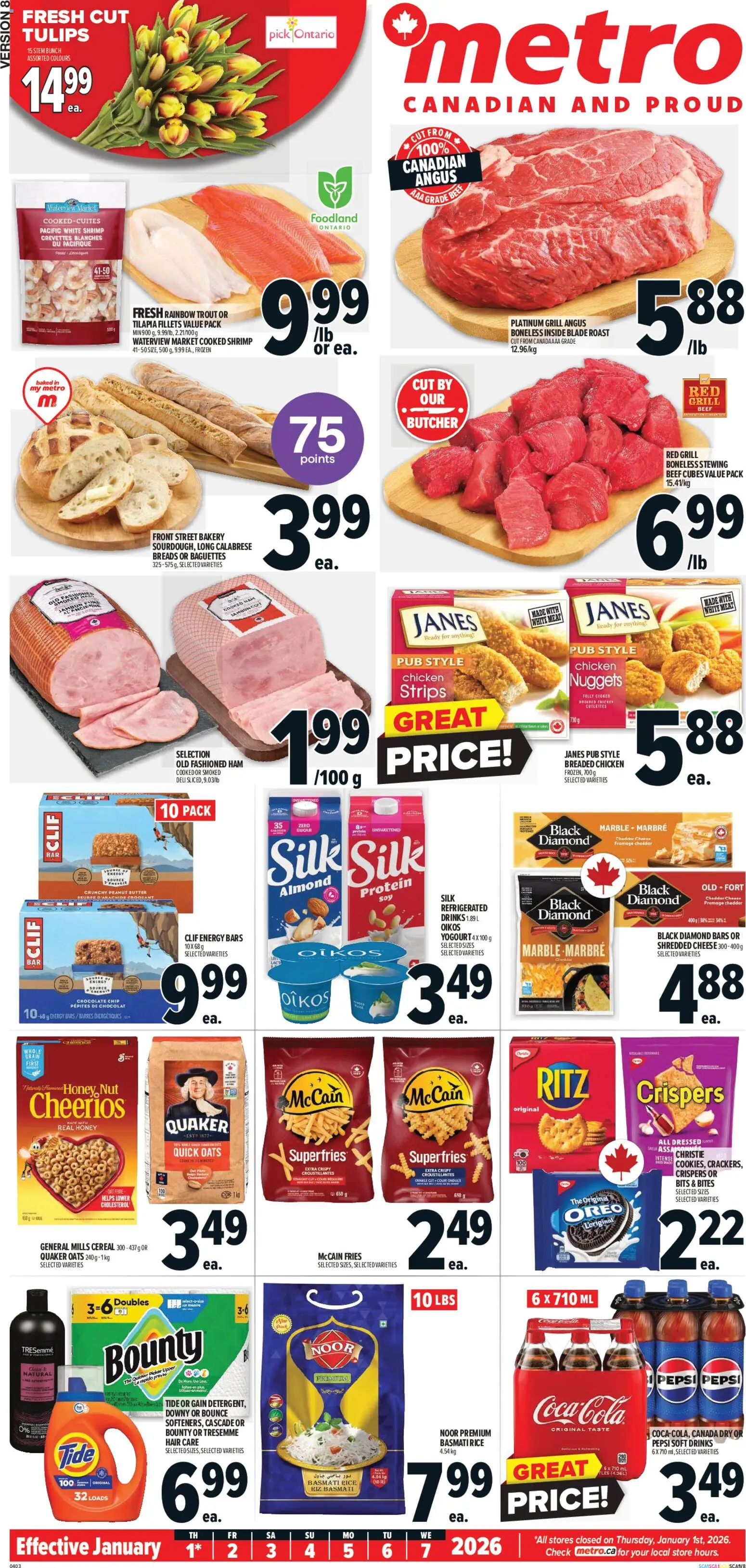 Metro flyer valid from 01.01.2026 | Page: 2 | Products: Rice, Grill, Butter, Ham