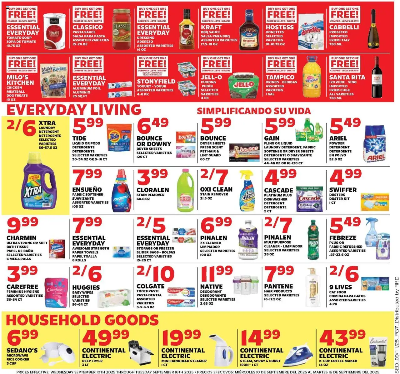 Sedano's Current Ad - FL - valid from 10.09.2025 | Page: 7 | Products: Cat Food, Yogurt, Coffee, Toothpaste